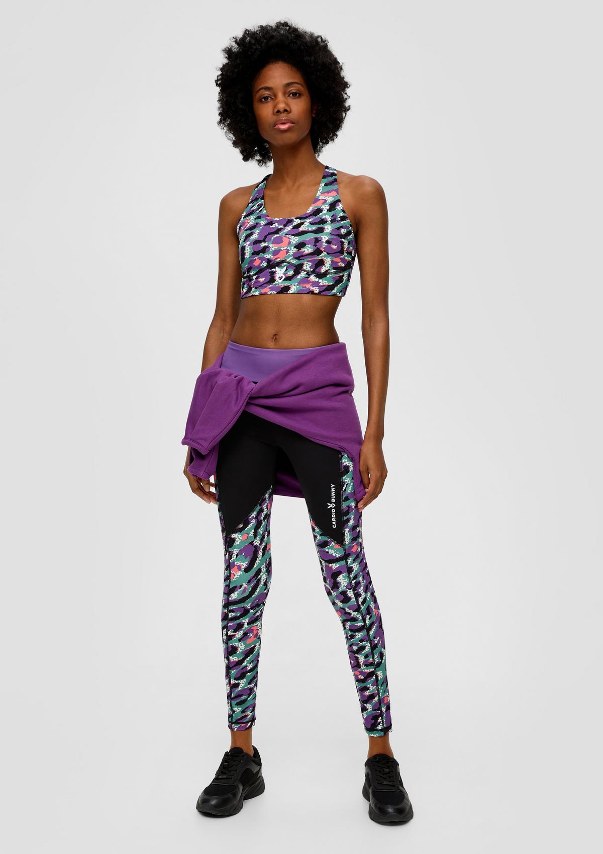 print Slim sporty with all-over fit: leggings multicolor an -