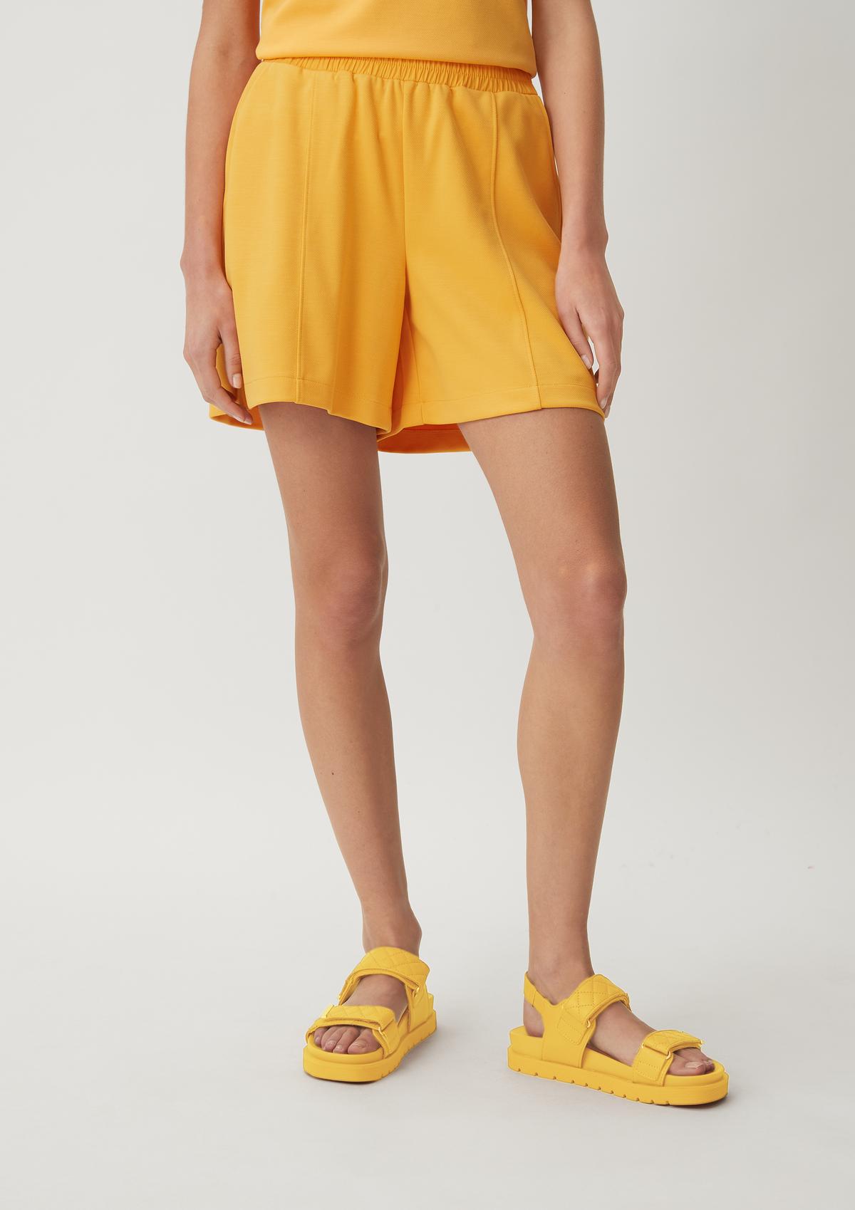 comma Relaxed fit: Scuba shorts with modal