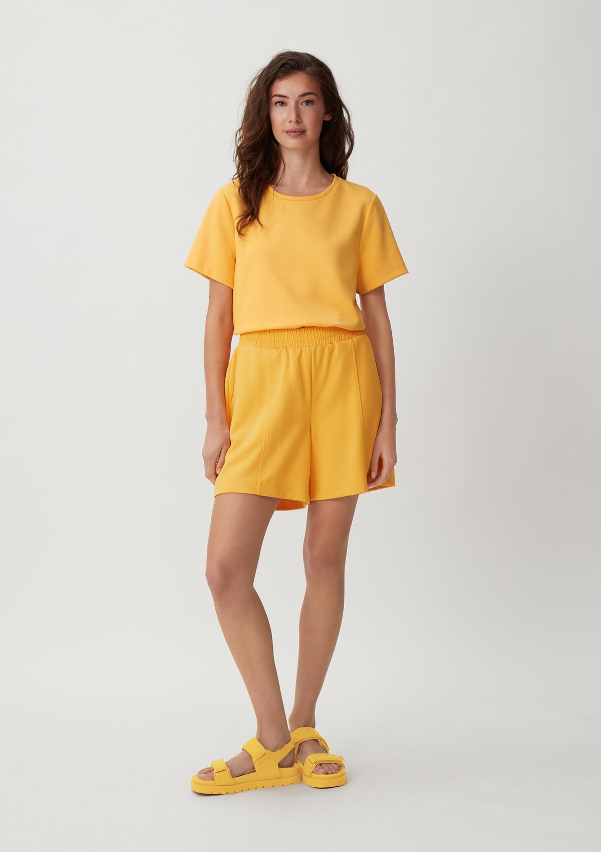 Relaxed fit: Scuba shorts with modal - yellow