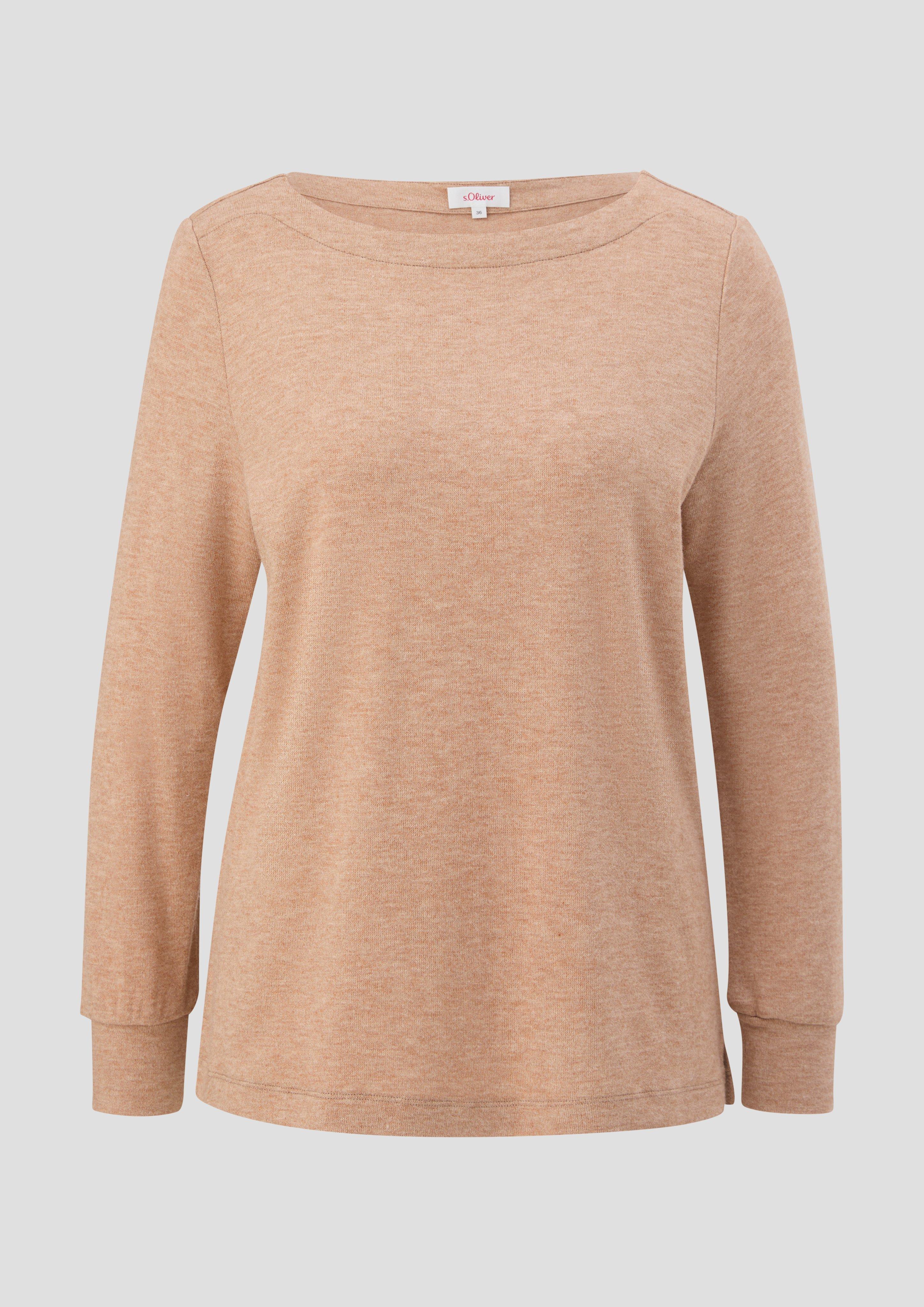 s.Oliver - Longsleeve aus Viskosemix, Damen, braun