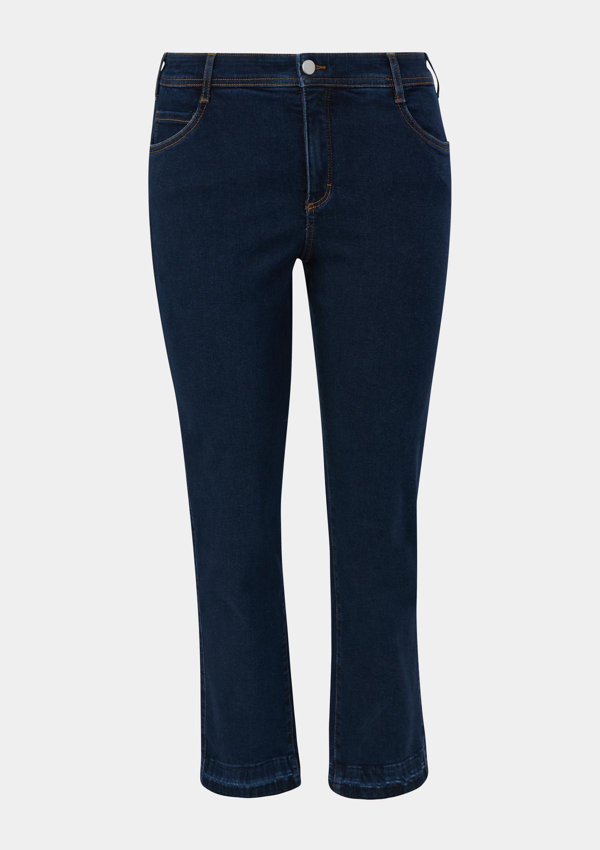 s.Oliver Jeans hlače / kroj Regular Fit / Mid Rise / kroj Slim Leg / barvani šivi