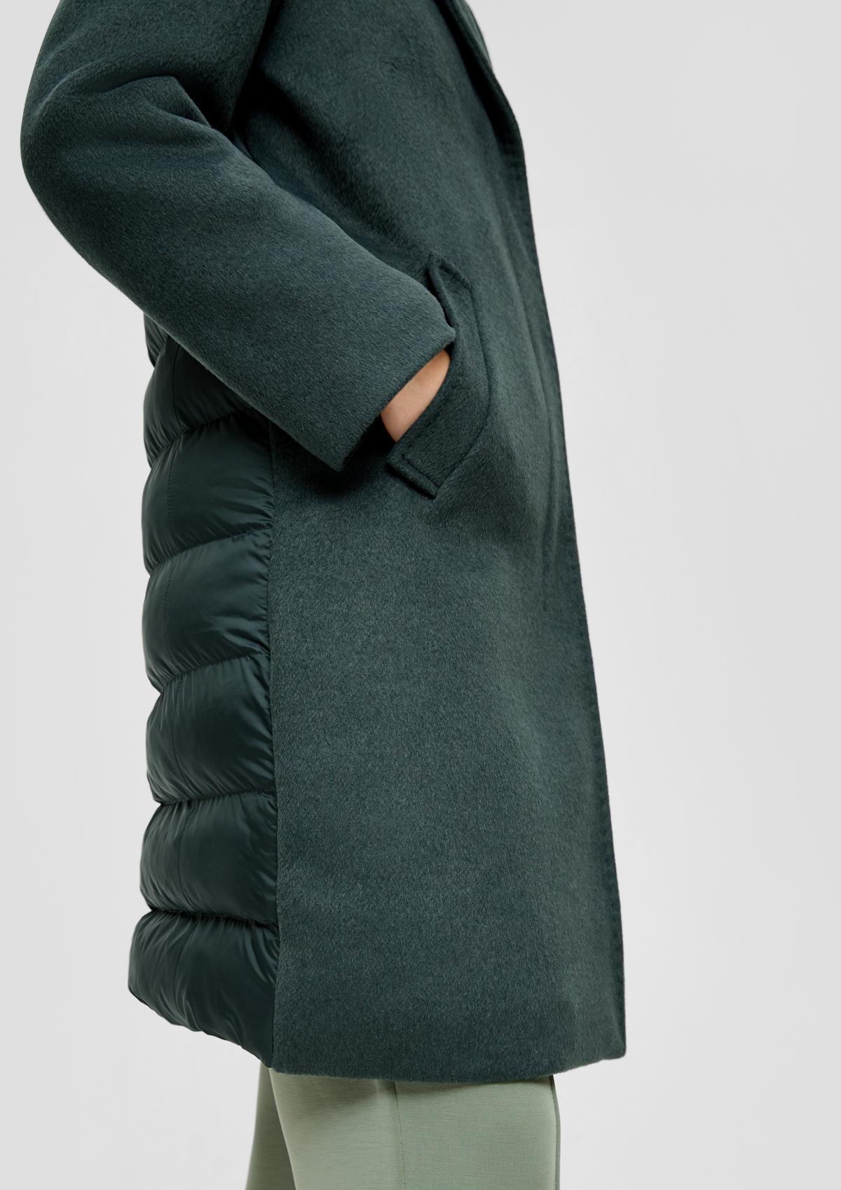 s.Oliver Hooded coat in a mix of materials