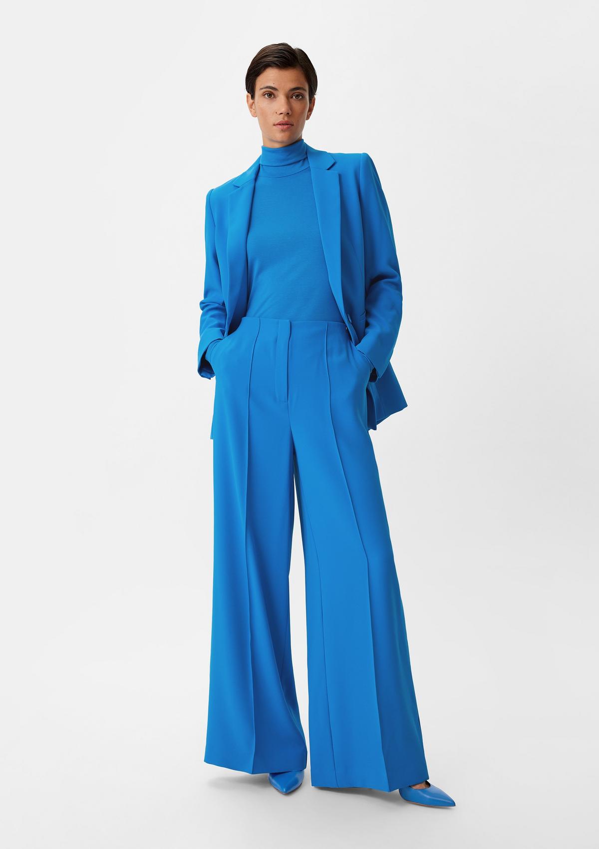 Regular fit: Wide trousers with pintucks
