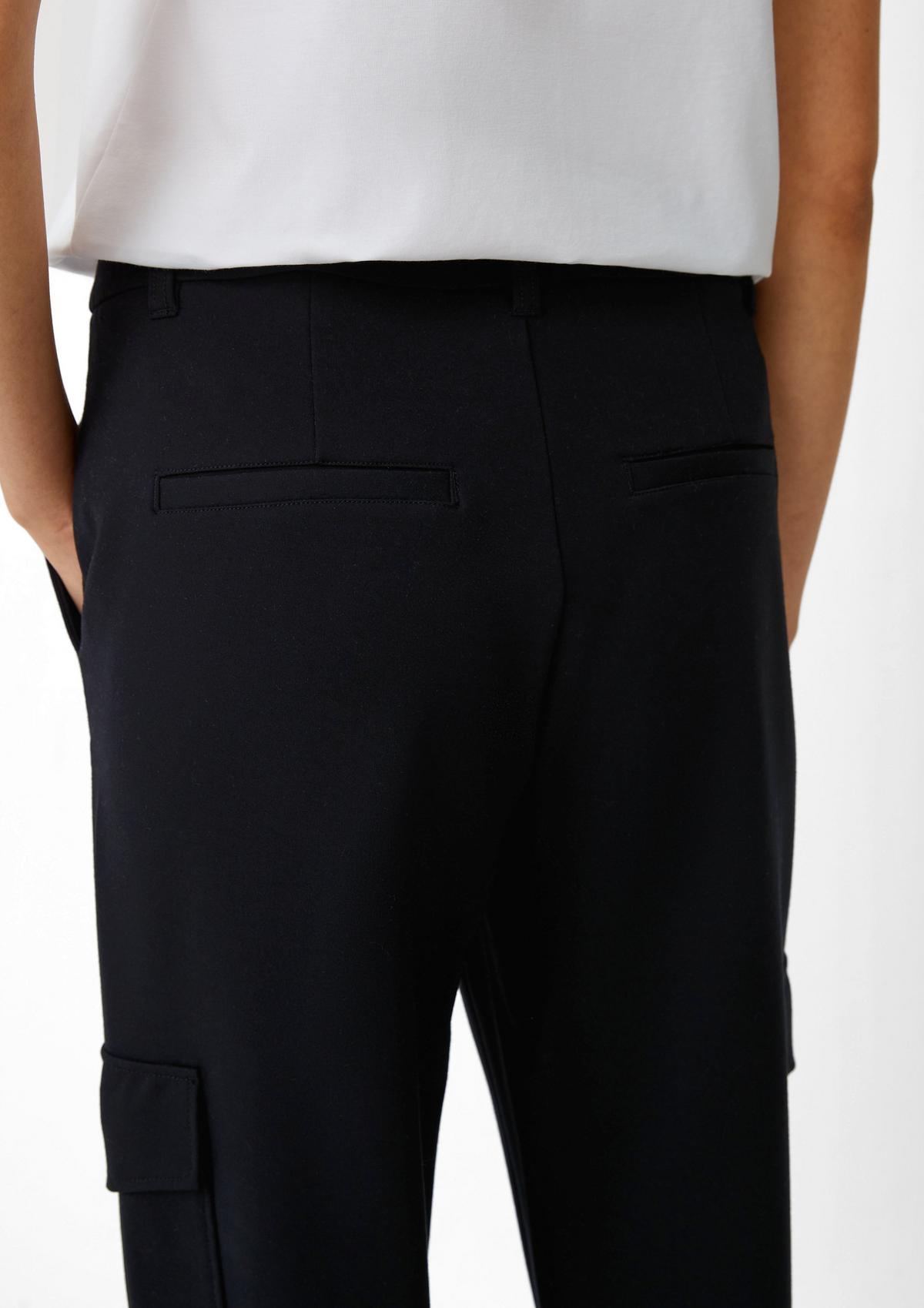 comma Regular fit: Viscose blend cargo trousers