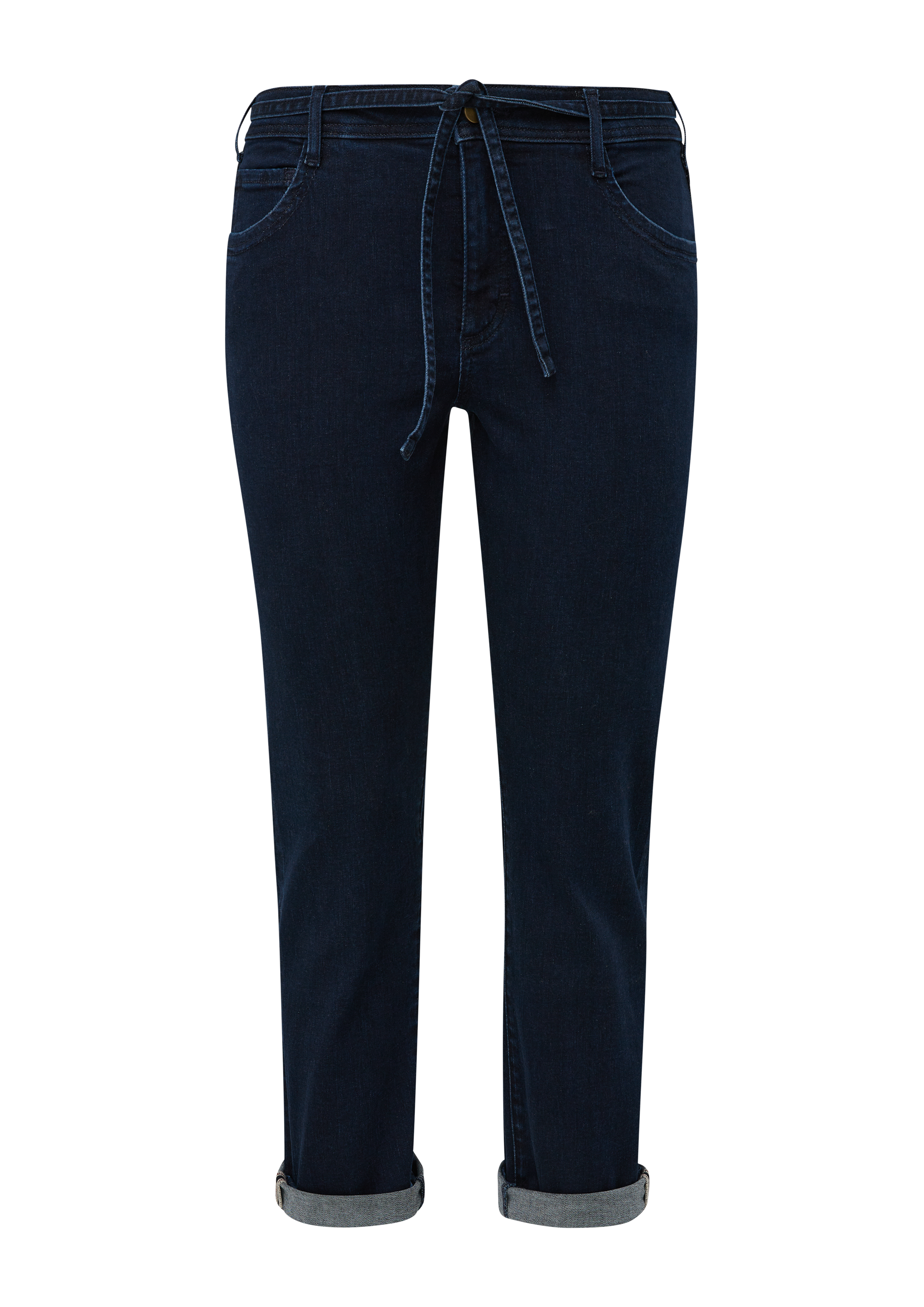 s.Oliver - Jeans / Slim Fit / Mid Rise / Slim Leg / Bindegürtel, Damen, blau