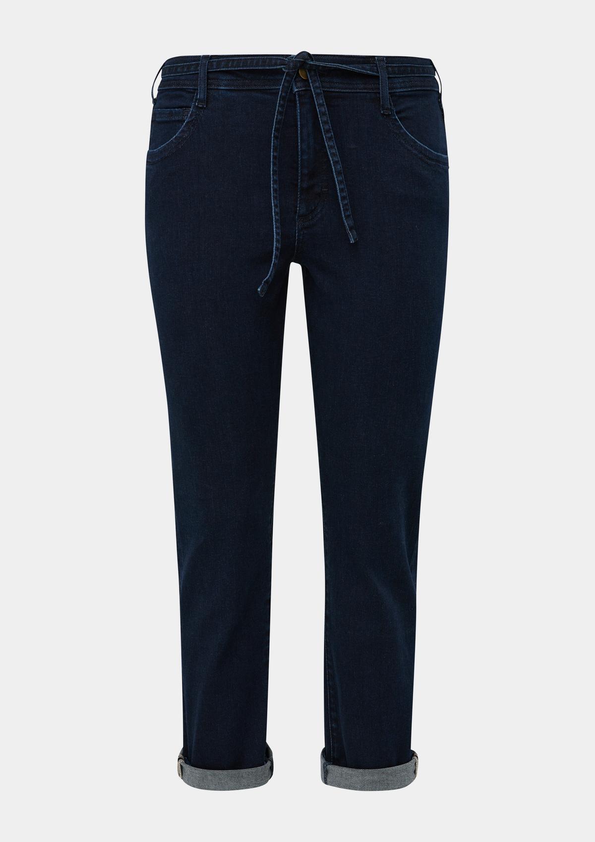 s.Oliver Slim: jeans met strikceintuur