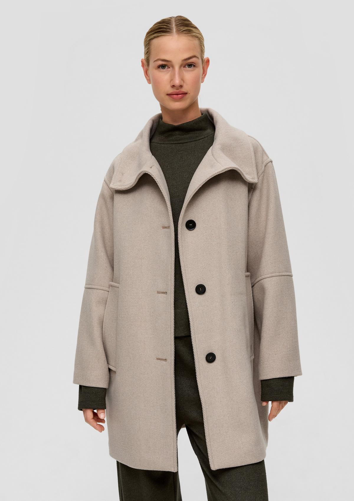 Twill coat in a wool blend
