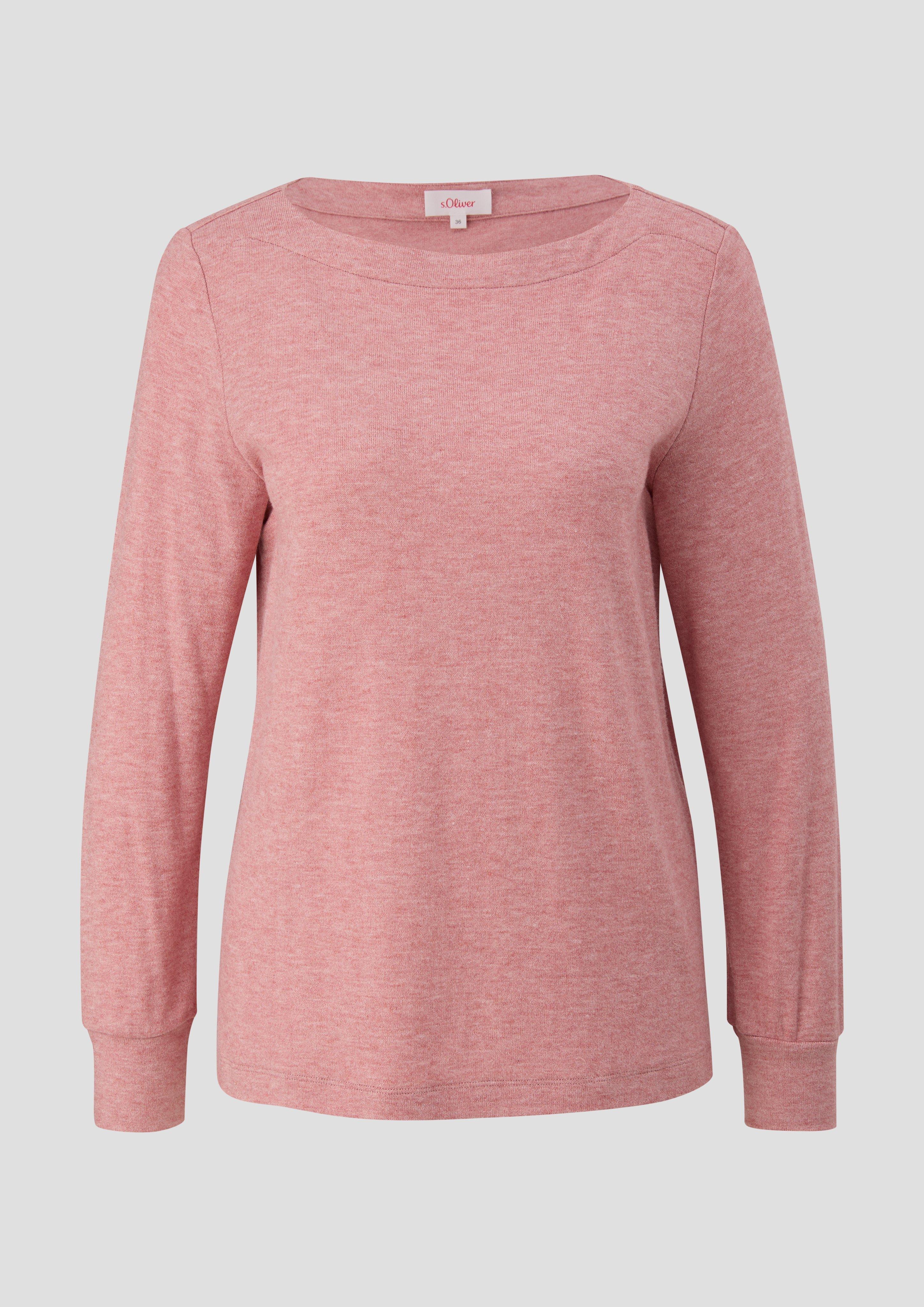 s.Oliver - Longsleeve aus Viskosemix, Damen, Orange