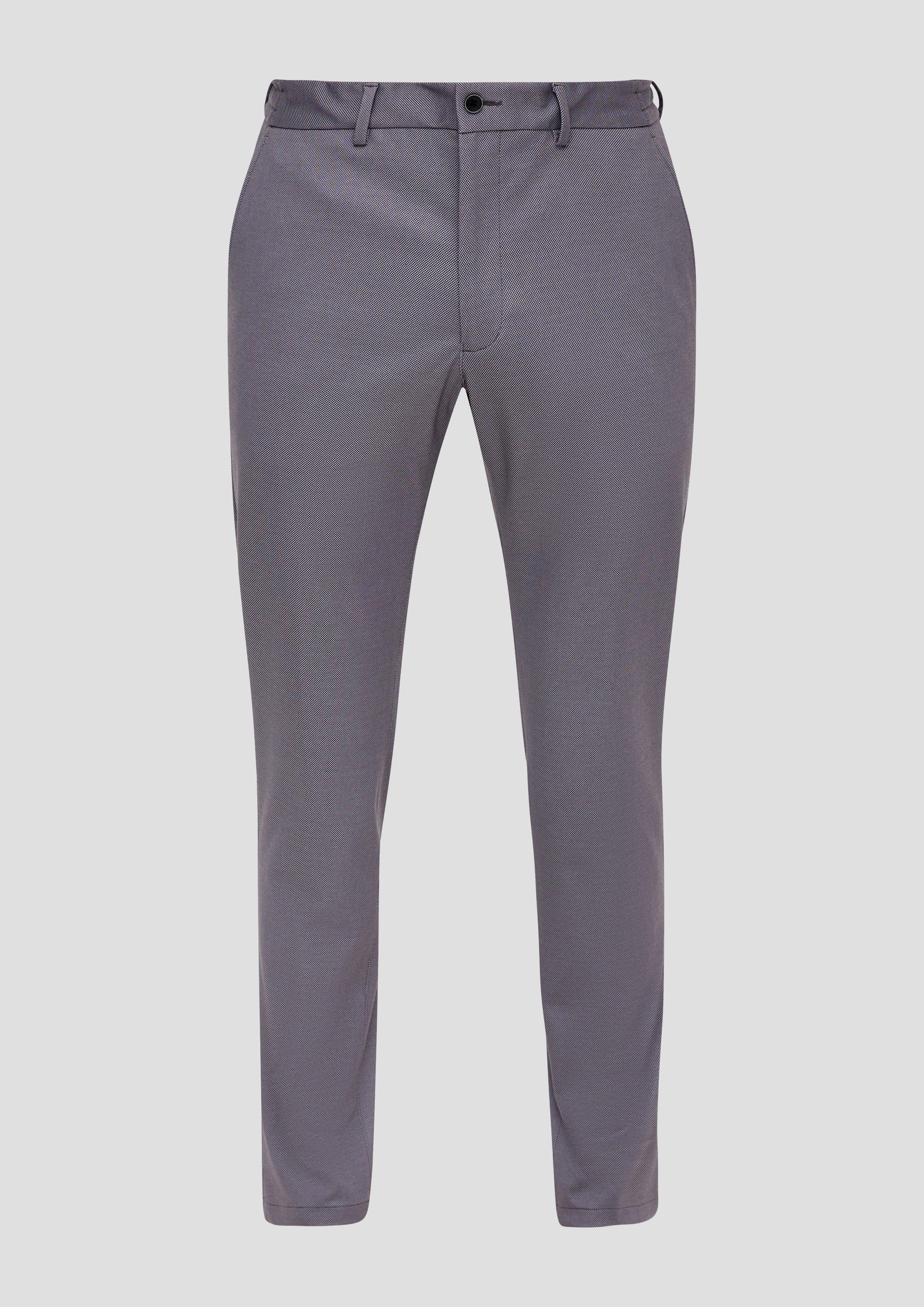 s.Oliver - Slim: Karierte Jogg Suit-Hose, Herren, grau