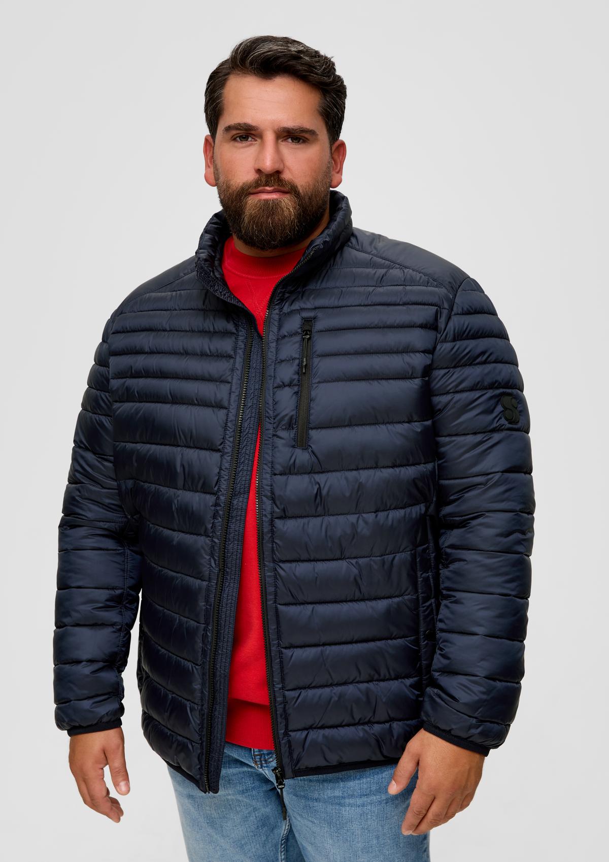 Quilted jacket with a stand-up collar - offwhite