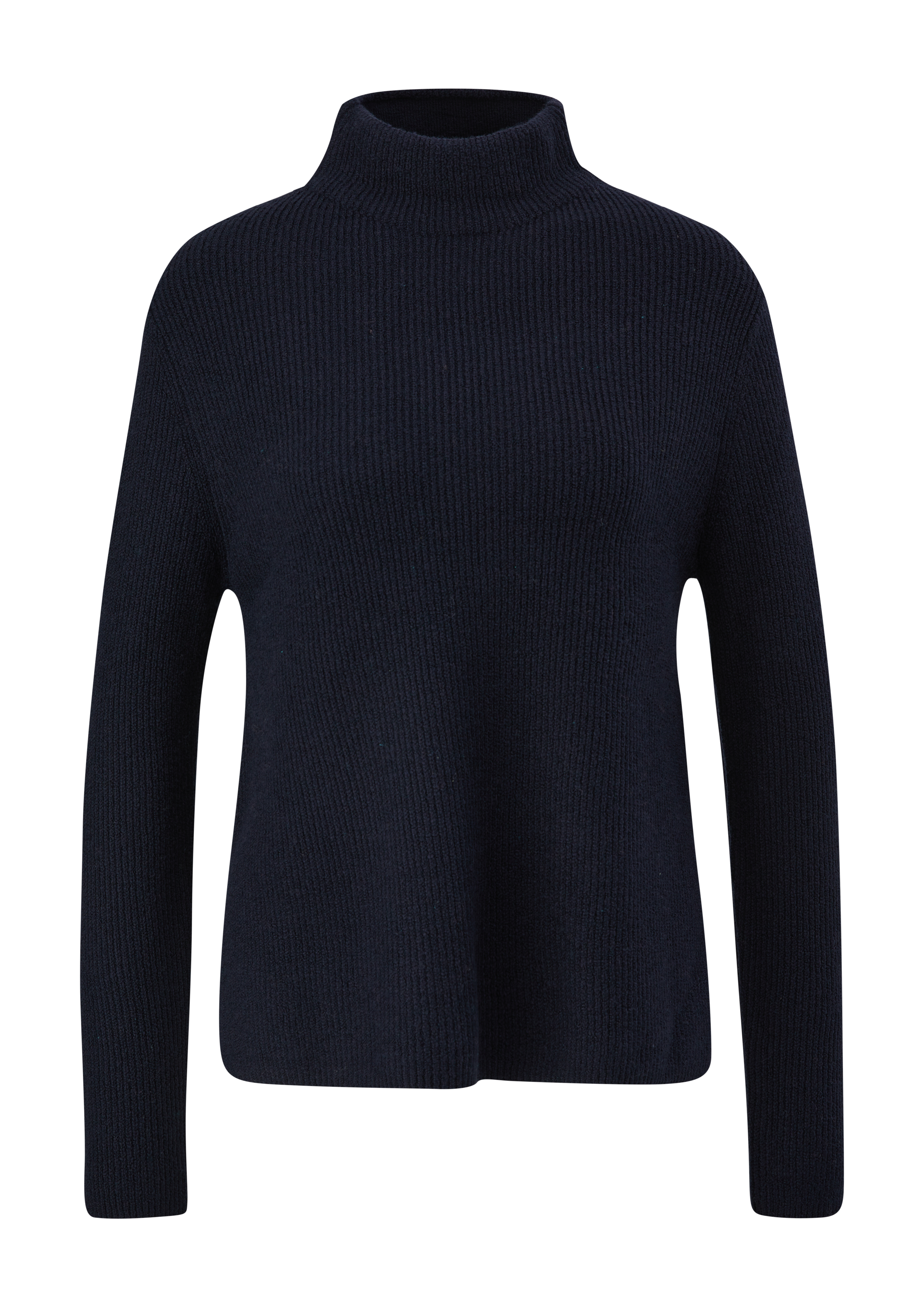 s.Oliver - Strickpullover mit Stehkragen, Damen, blau