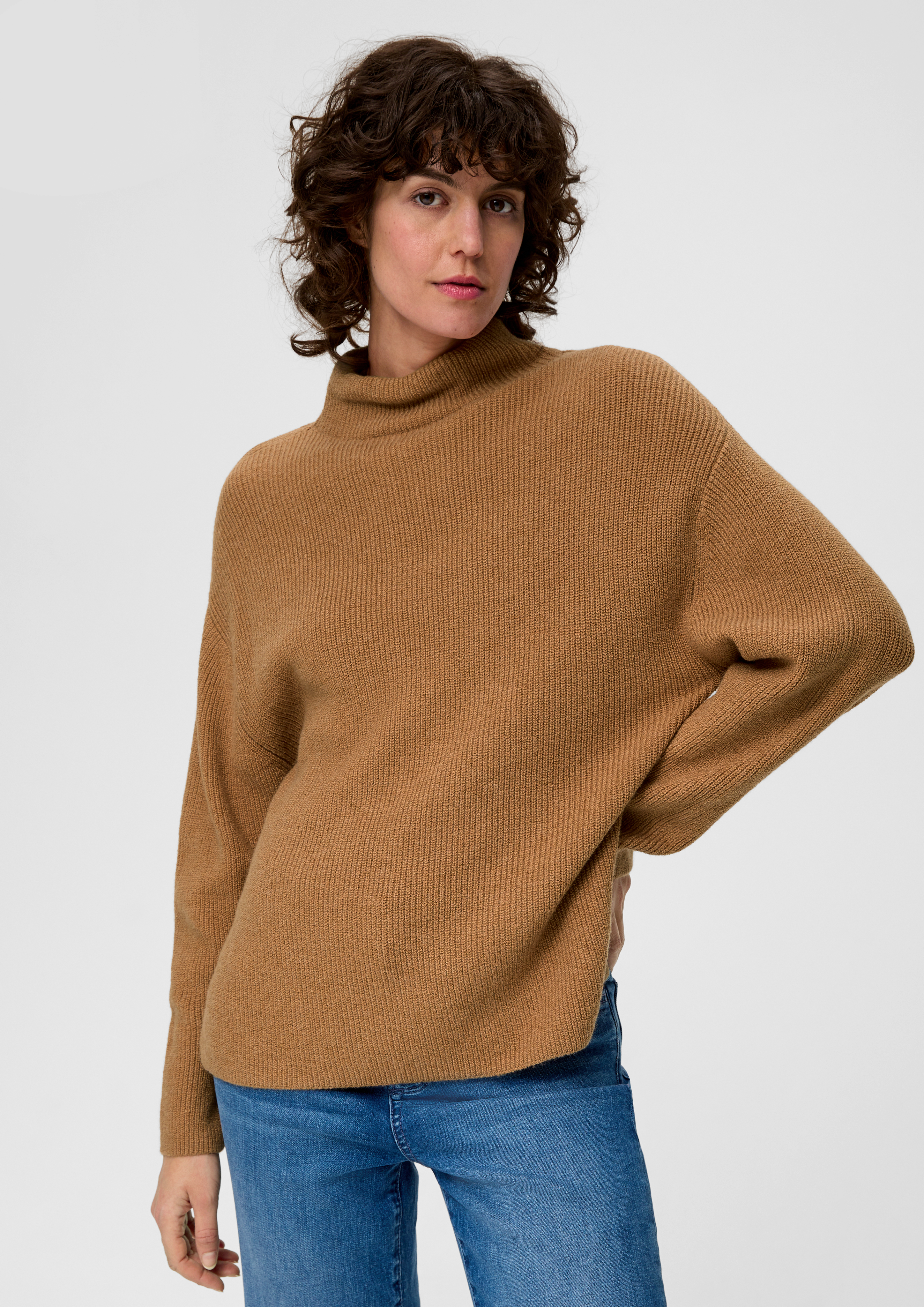 S.Oliver Strickpullover mit Stehkragen