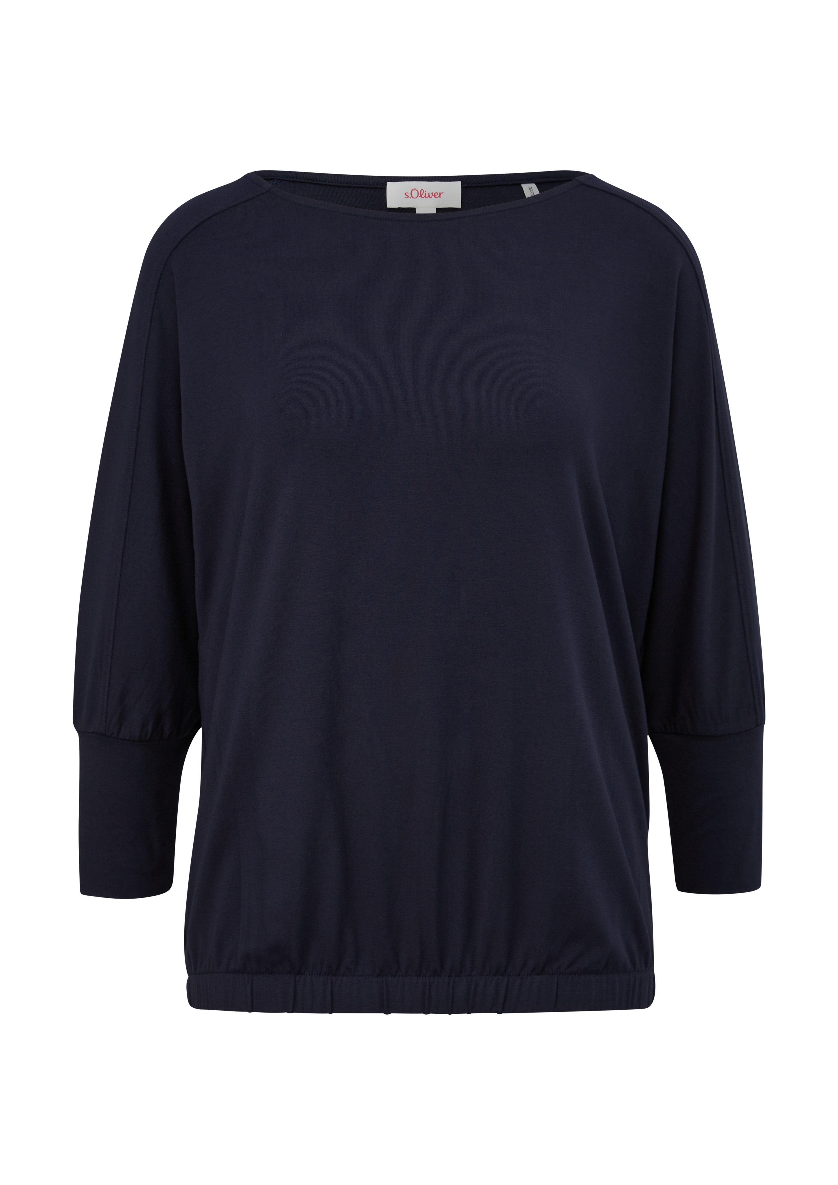 s.Oliver - Longsleeve aus Viskosestretch, Damen, blau