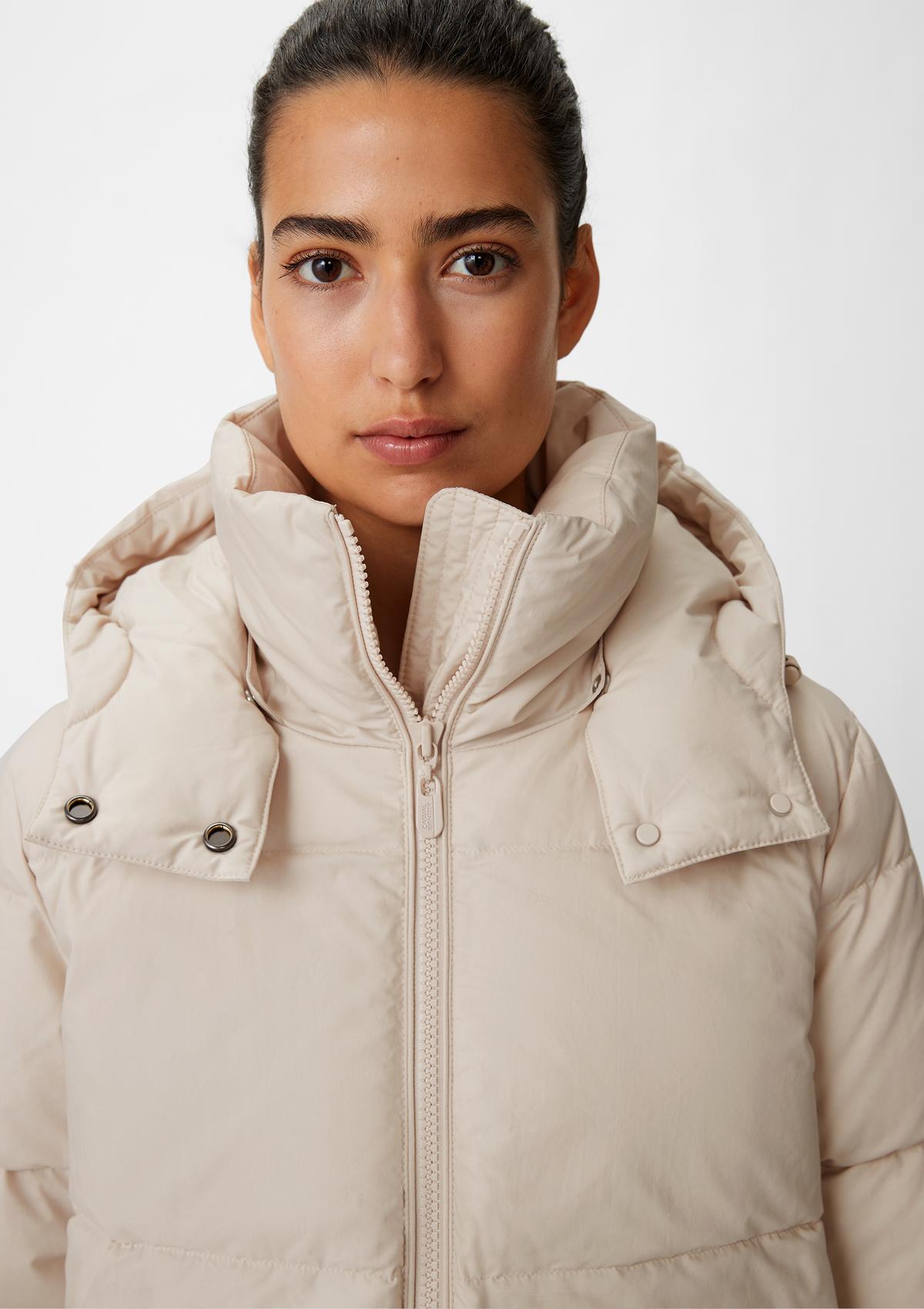 Down coat with stitching - beige | Comma