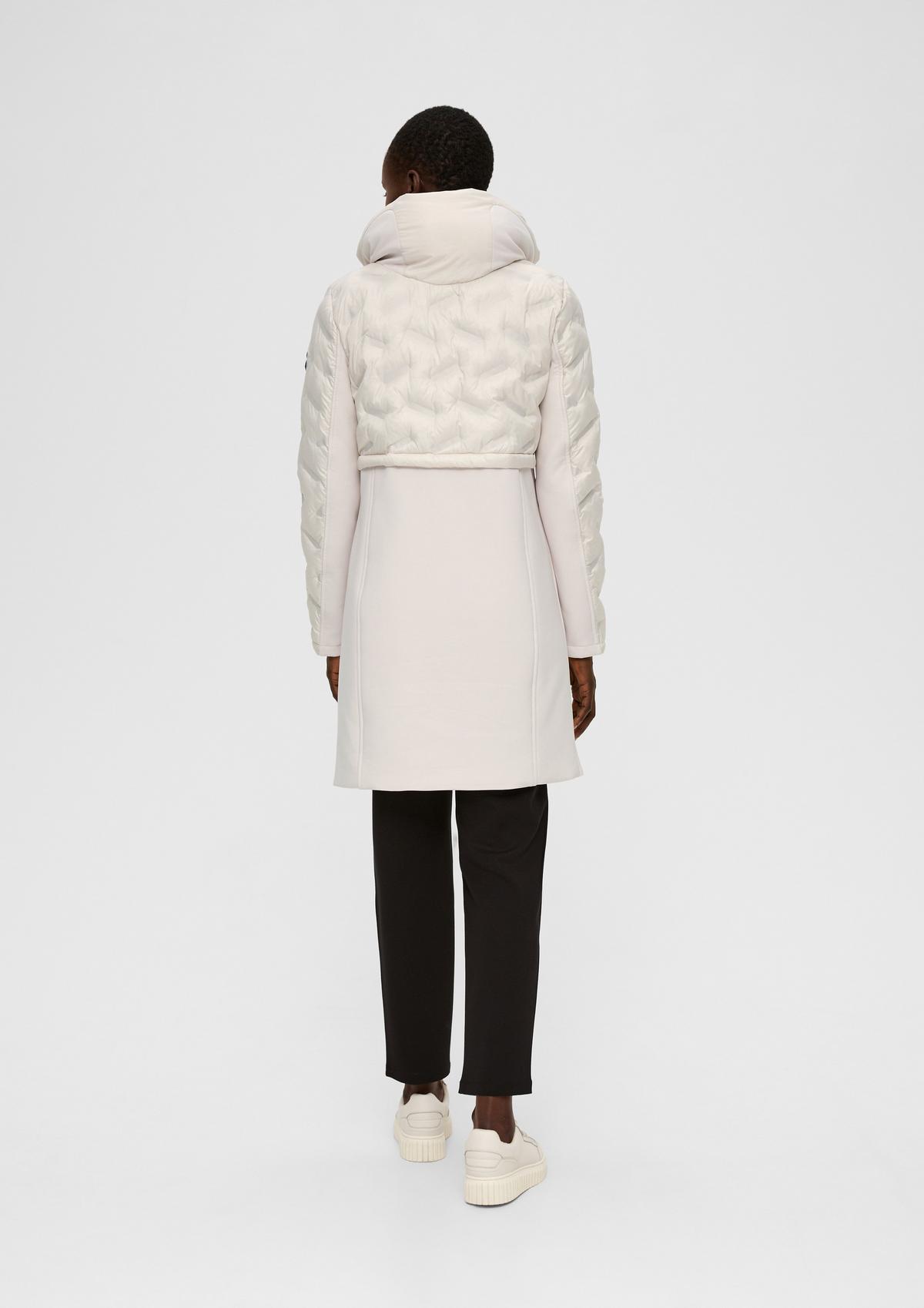 Coat with the - in offwhite a collar hood