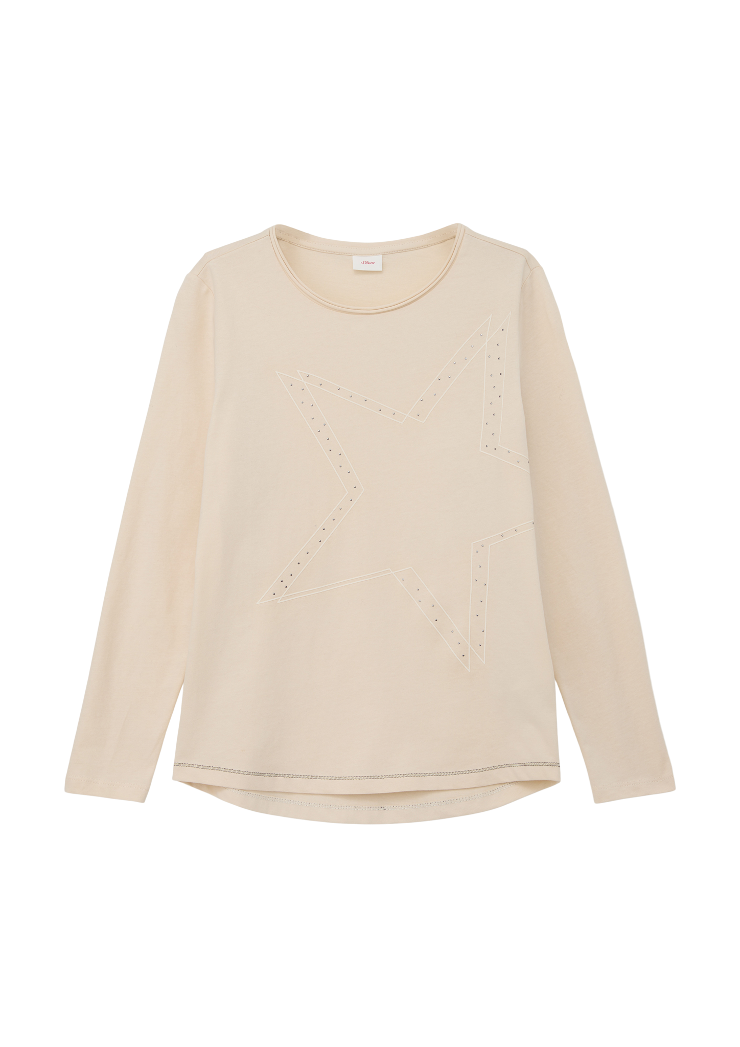 s.Oliver - Longsleeve im Loose Fit, Mädchen, Beige