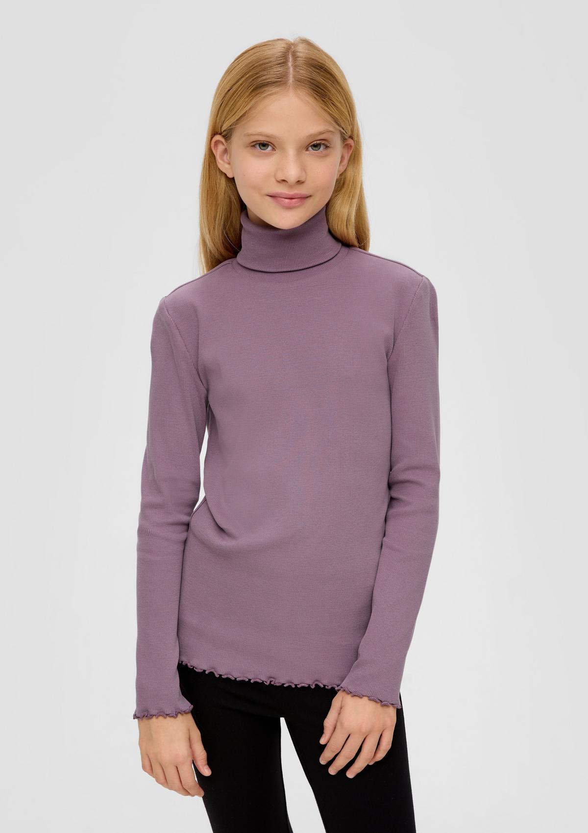 s.Oliver Polo neck jumper with a ribbed texture