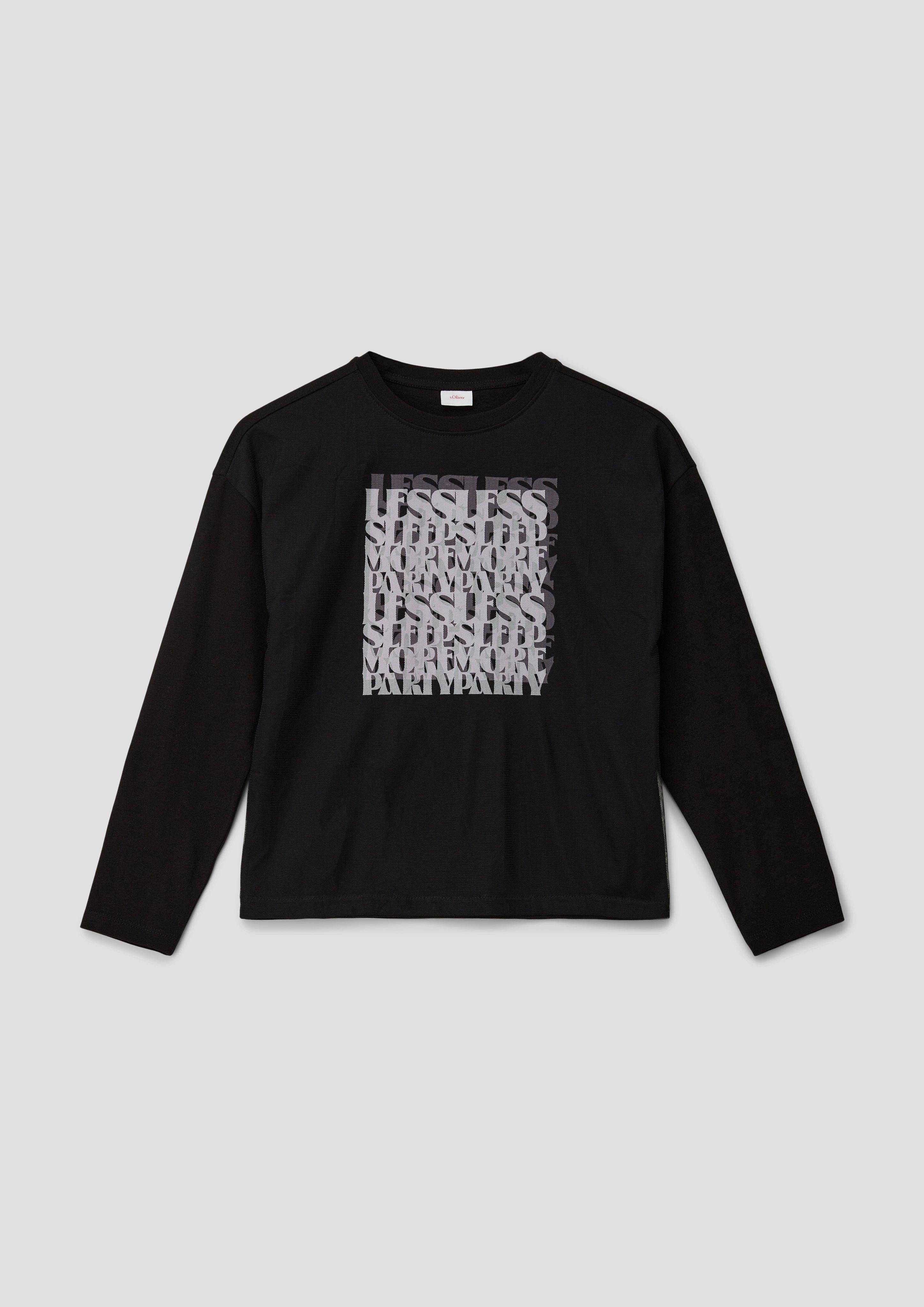 S.Oliver Jersey-Longsleeve Kinder - Baumwolle Mit Frontprint