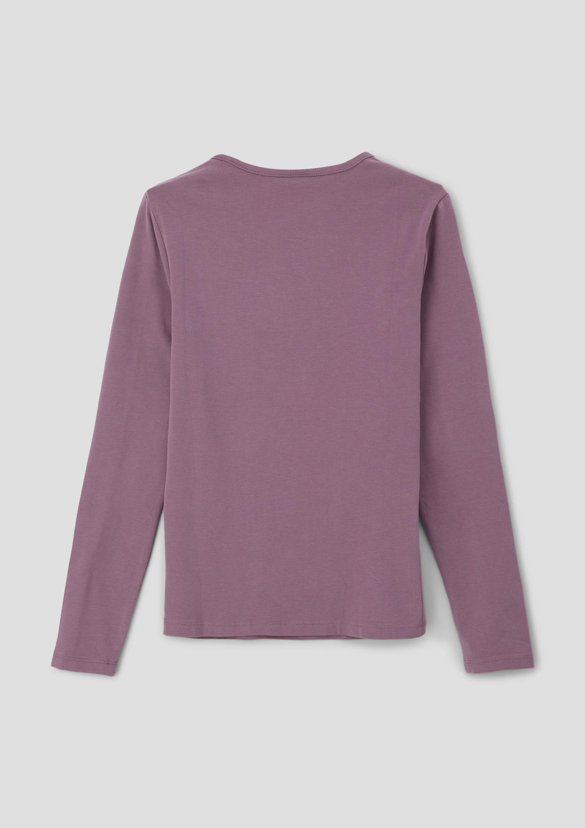s.Oliver Long sleeve top with an asymmetric neckline