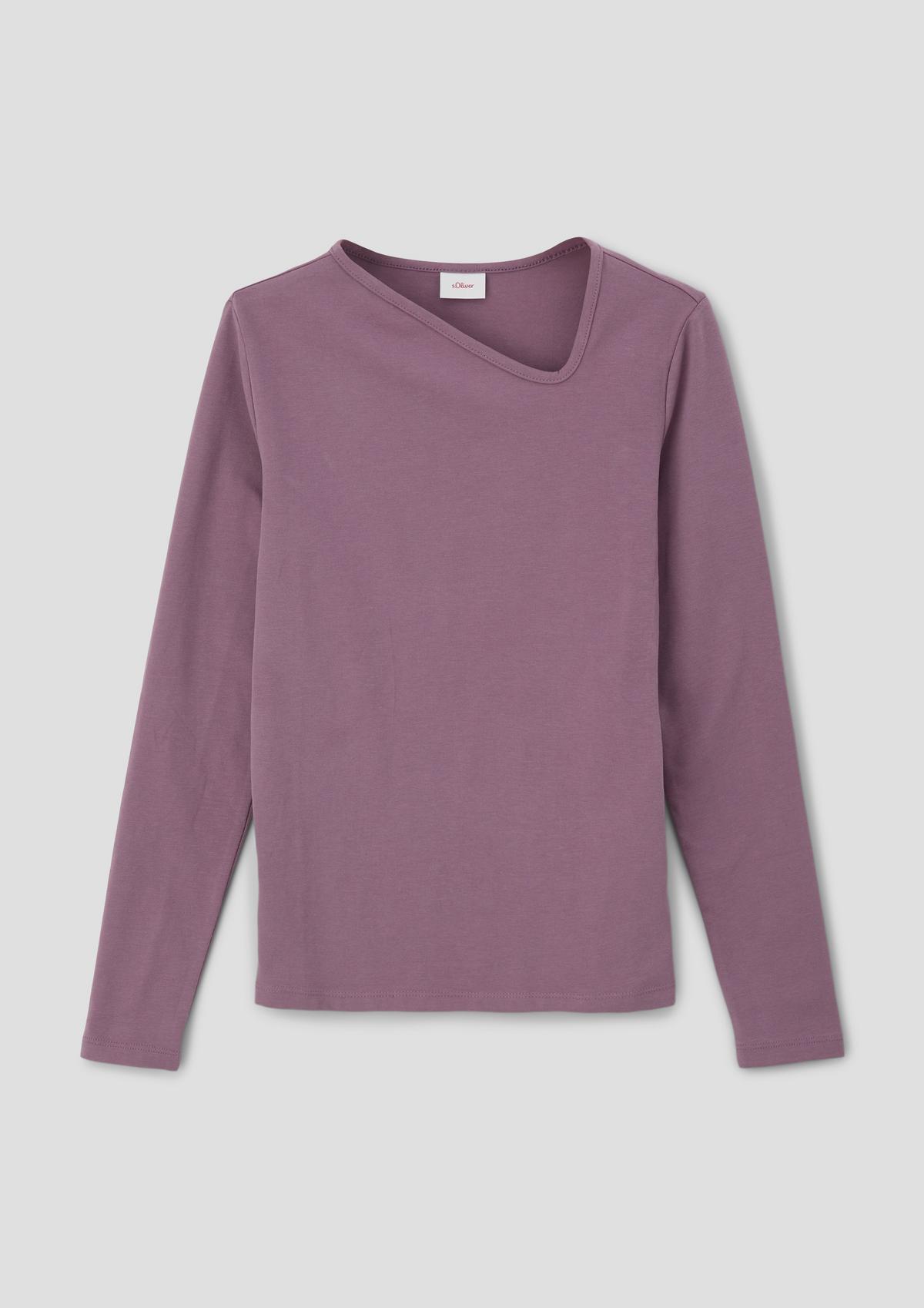 s.Oliver Long sleeve top with an asymmetric neckline