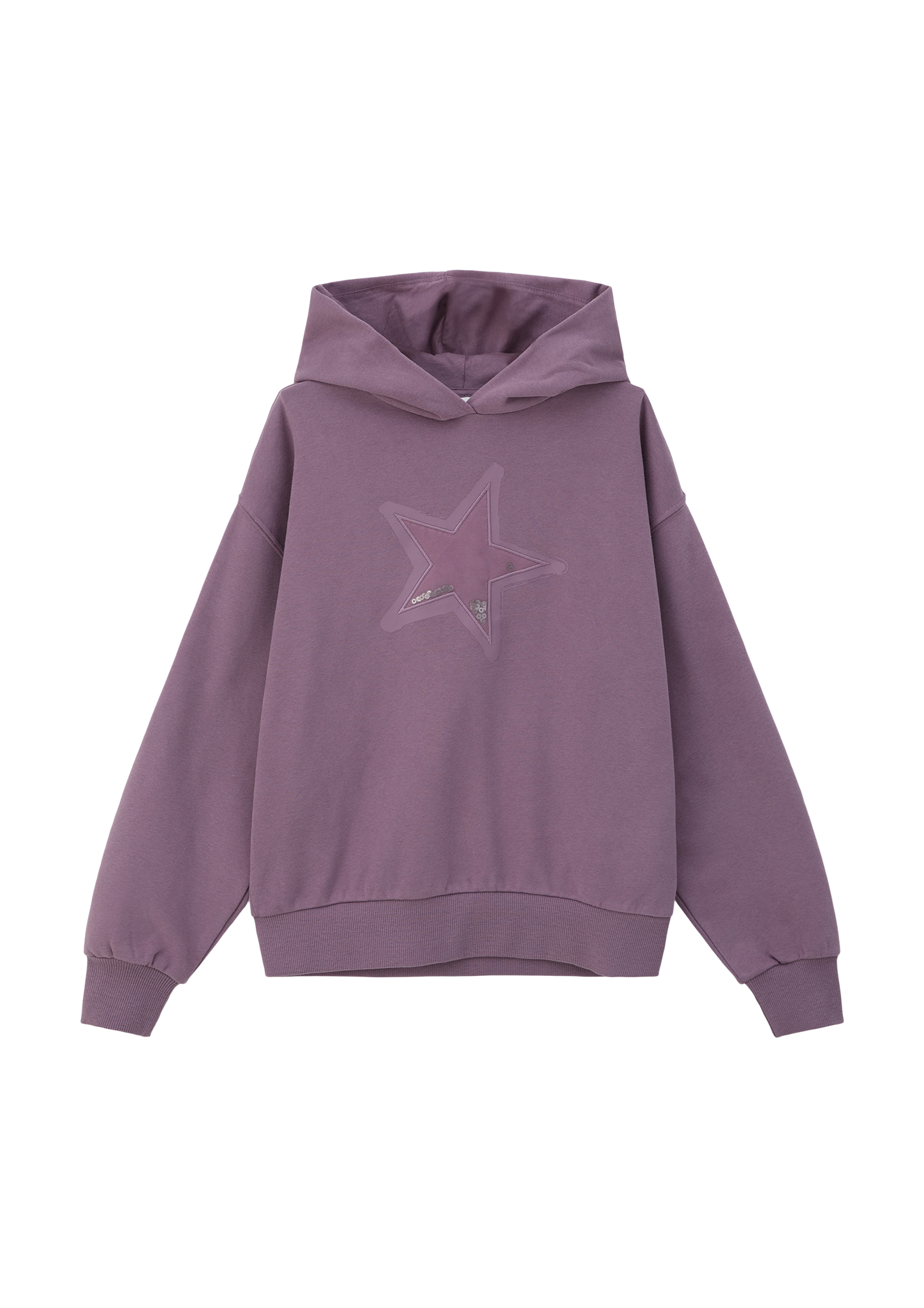 s.Oliver - Kapuzen-Sweatshirt mit Stickerei, Mädchen, lila