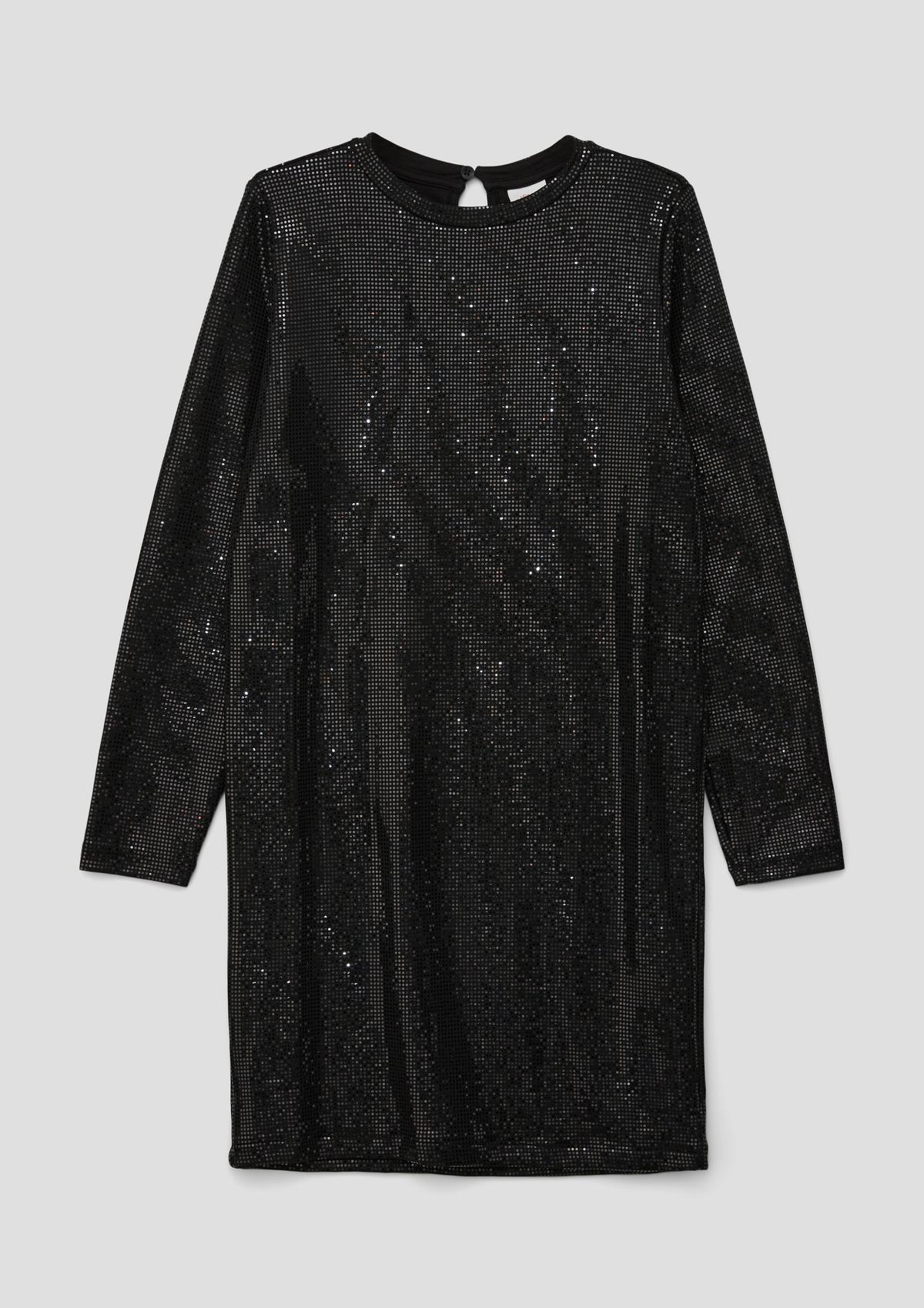s.Oliver Jersey dress with sequin trim