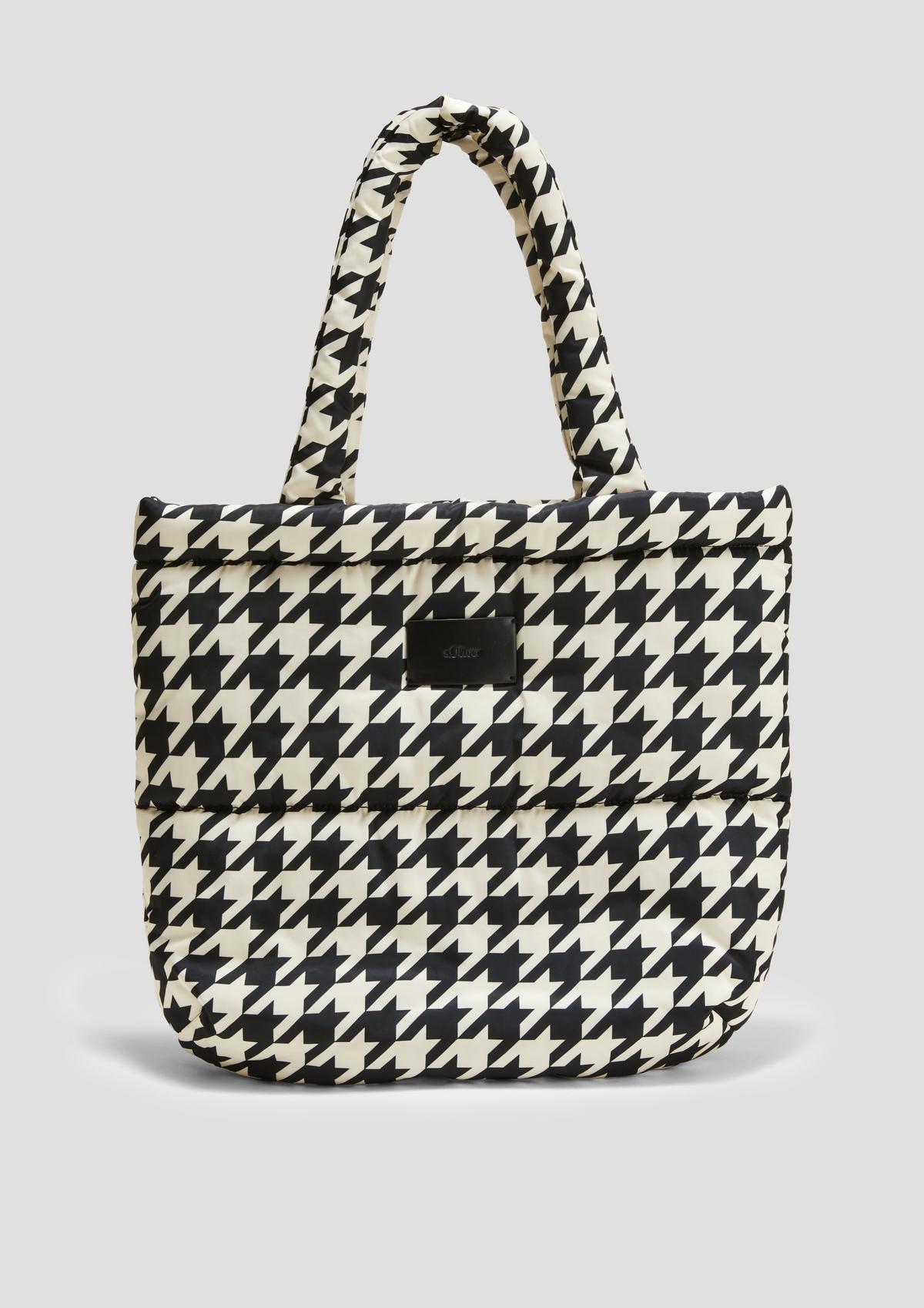 Quilted nylon shopper