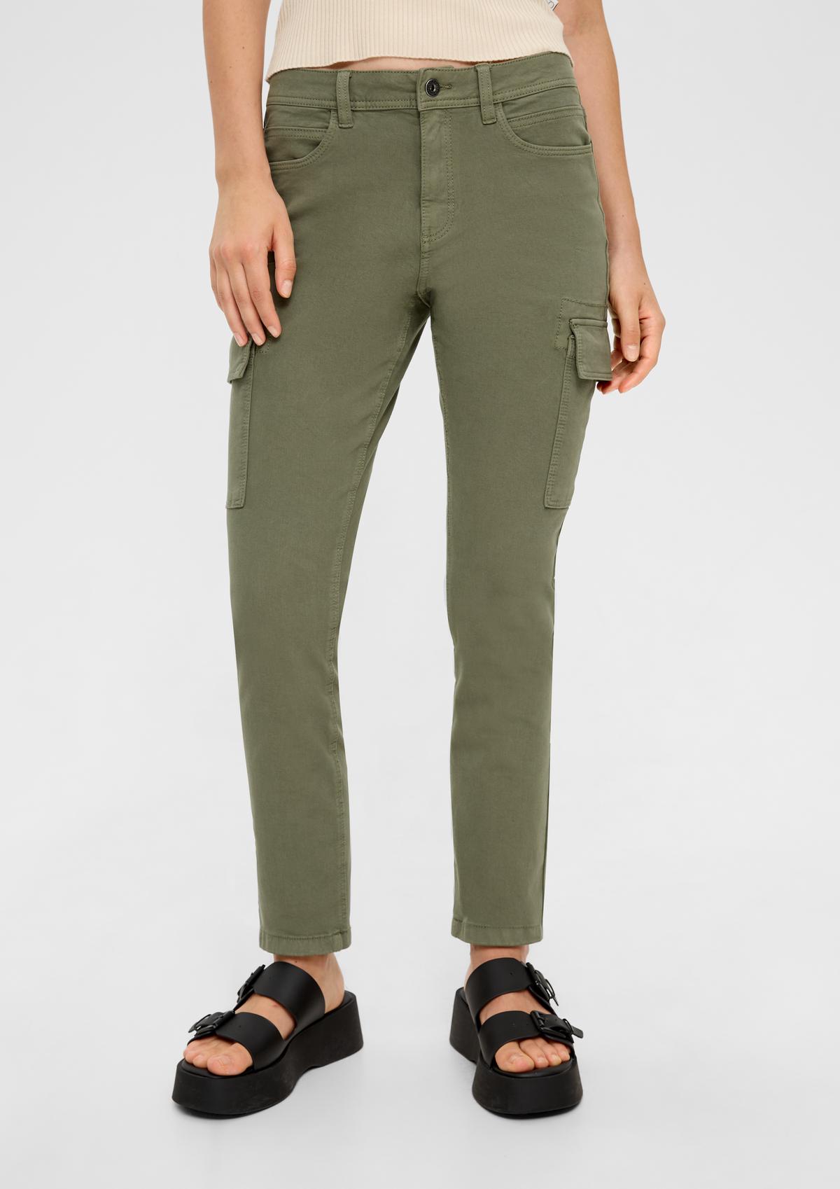 Slim fit: cargo-style trousers - olive