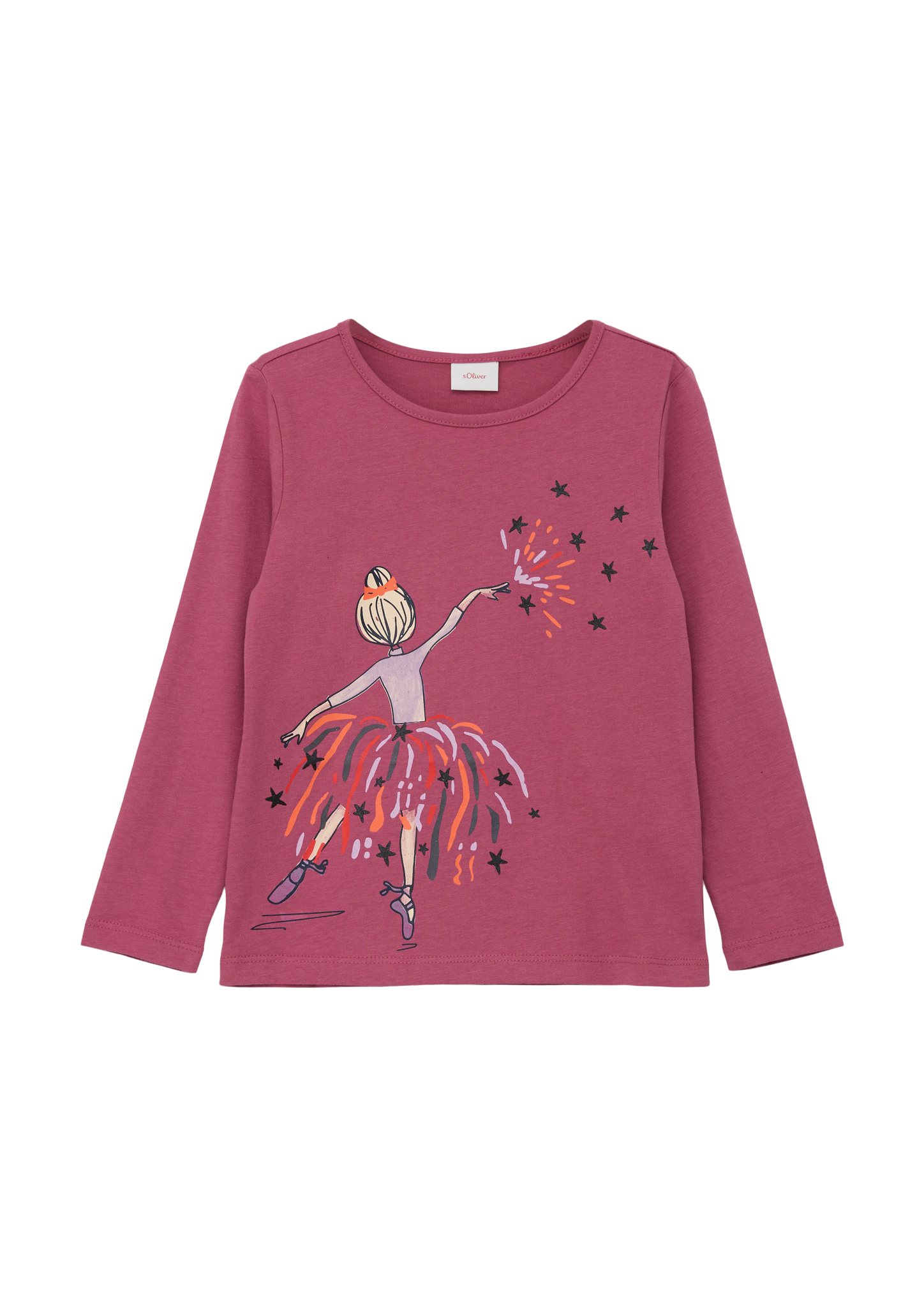 s.Oliver - Longsleeve mit Effektprint, Kinder, Rosa