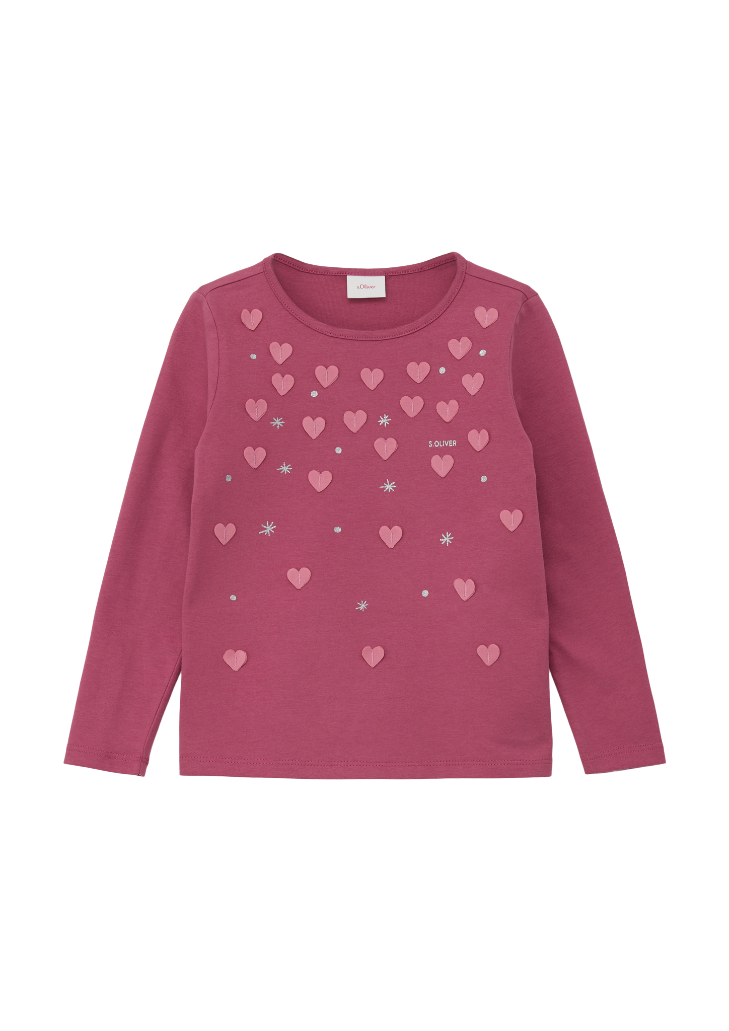 s.Oliver - Longsleeve mit Applikation, Kinder, Rosa