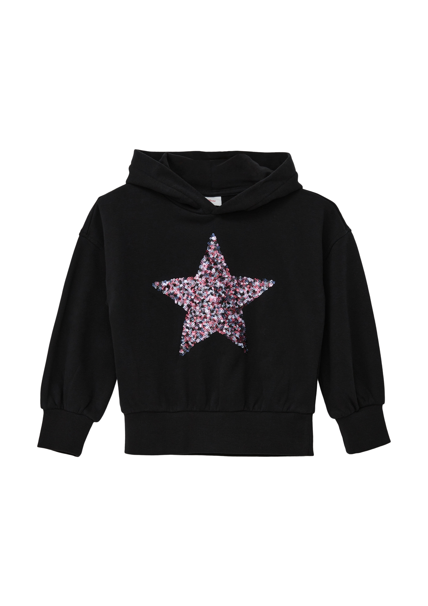 s.Oliver - Sweatshirt mit Pailletten-Stern, Kinder, schwarz