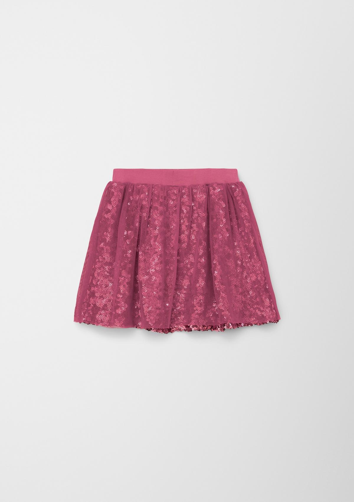 s.Oliver Mesh mini skirt with sequins