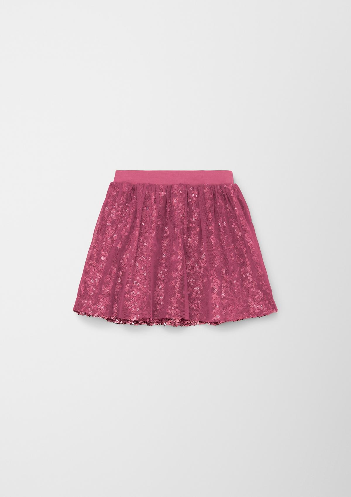 s.Oliver Mesh mini skirt with sequins