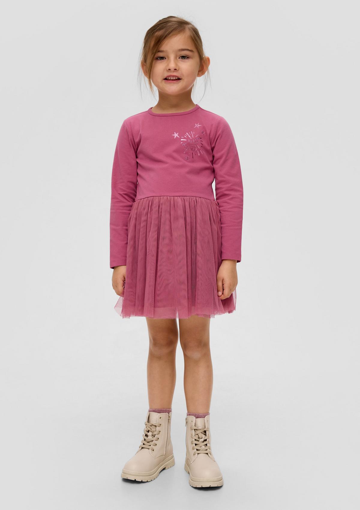 Beliebte Informationen zum Versandhandel Kleid mit Mesh-Layering - pink