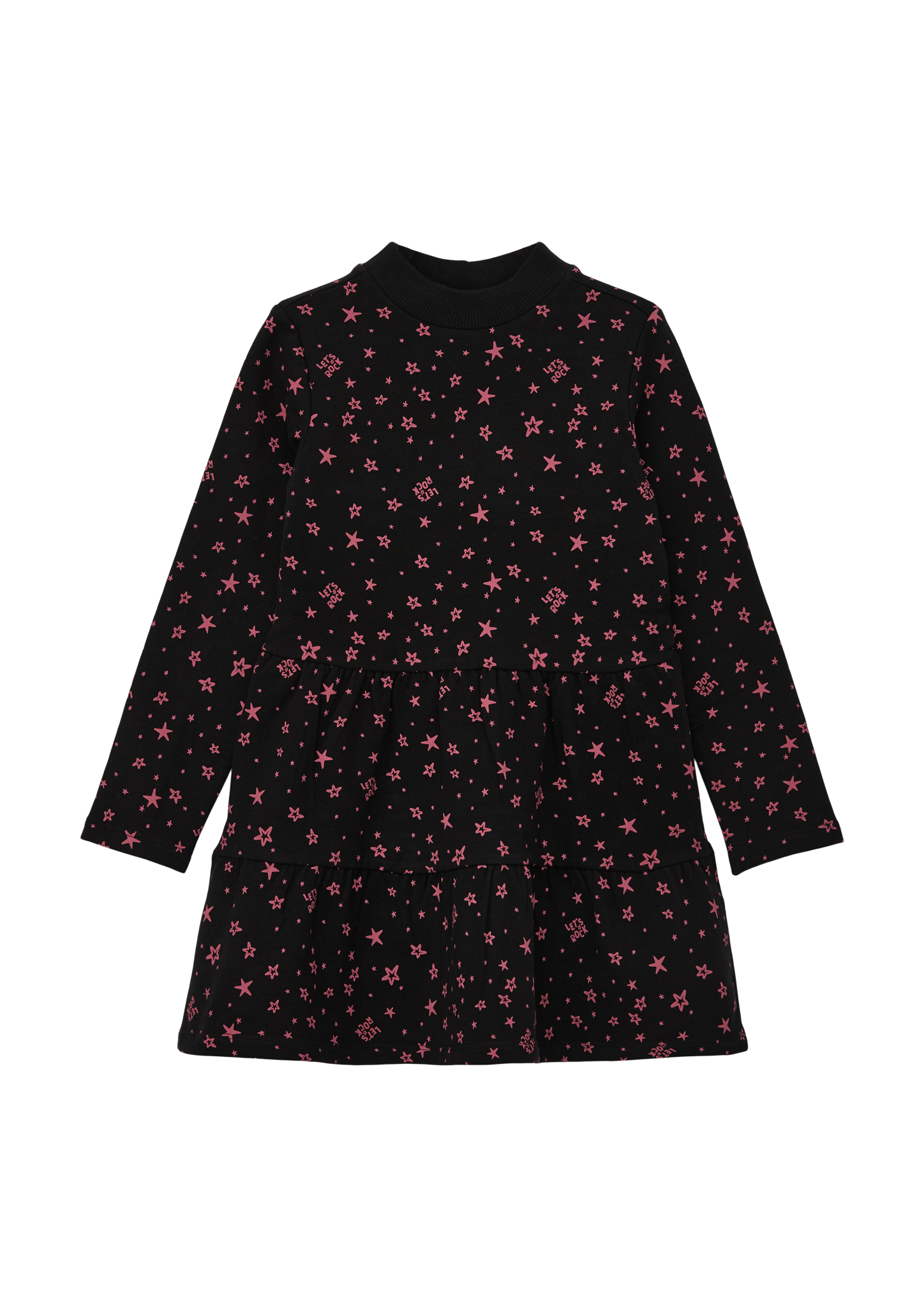 s.Oliver - Sweatkleid mit Volants, Kinder, schwarz