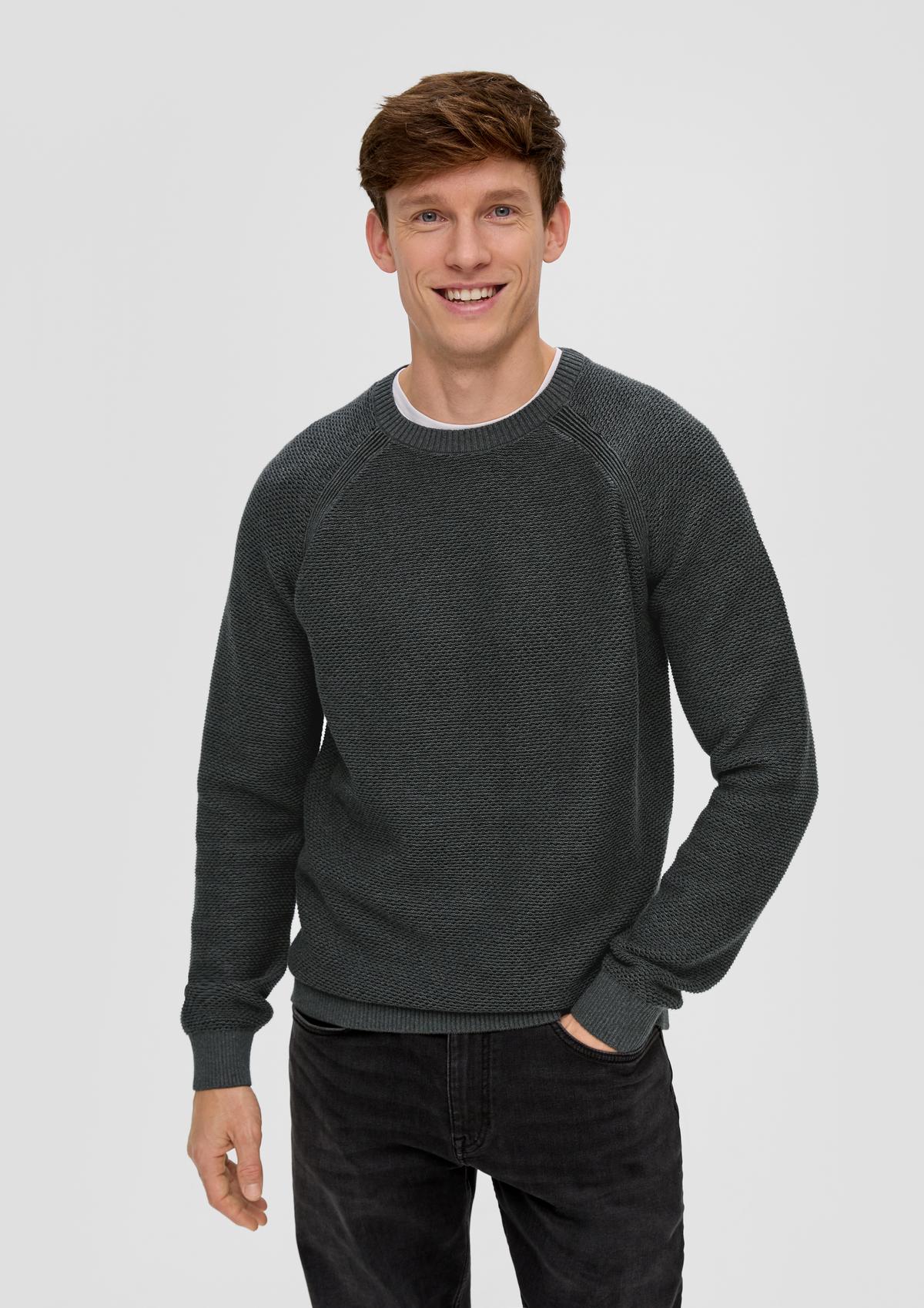 Knitted pullover - grey dark
