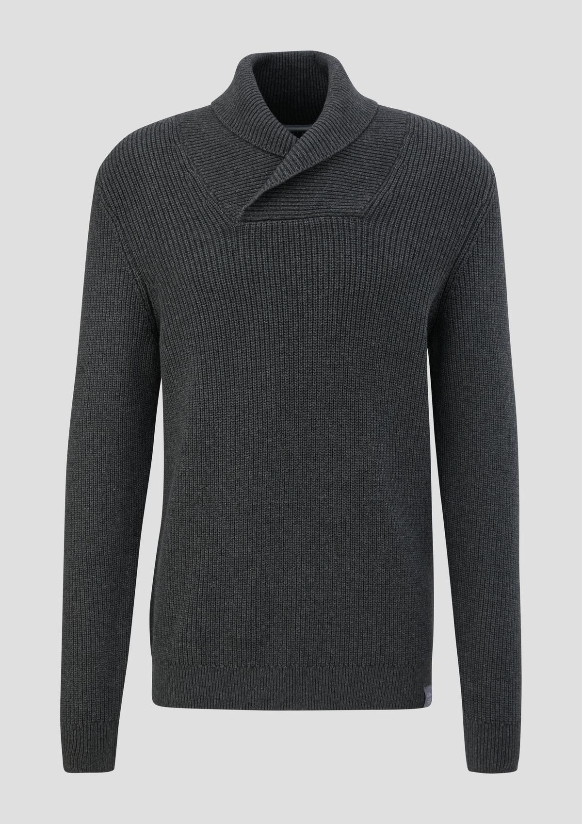 s.Oliver Knit jumper with a shawl collar