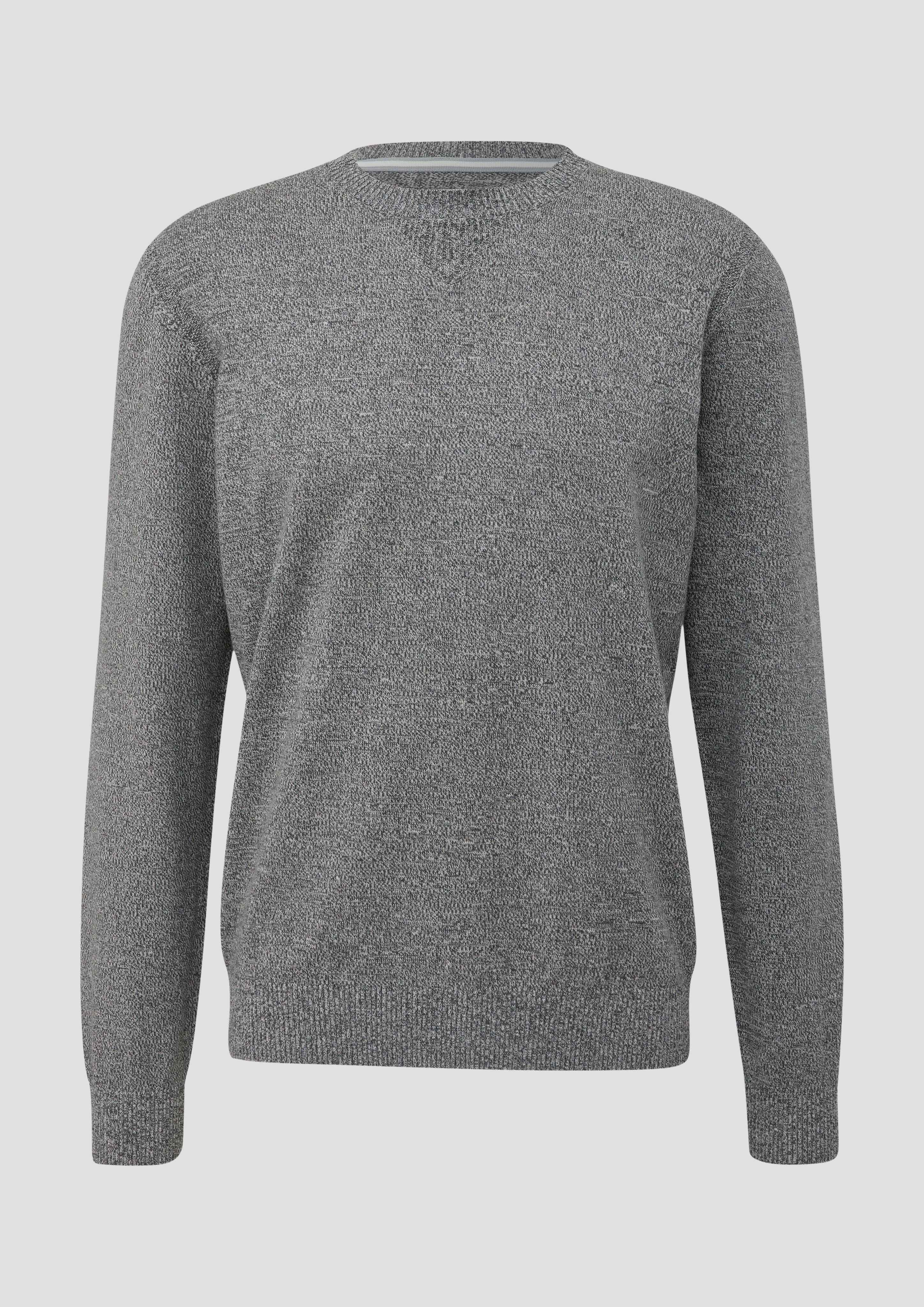 s.Oliver - Strickpullover aus Effektgarn, Herren, grau