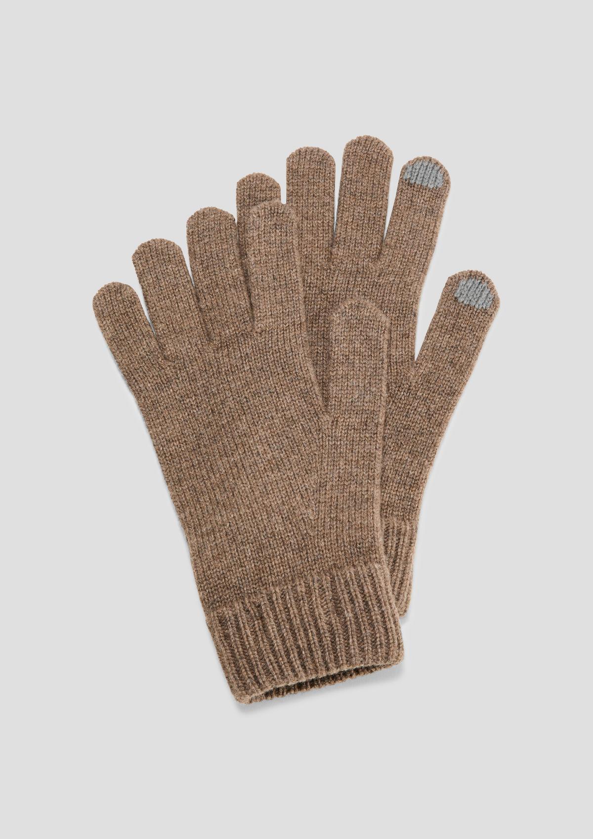Gloves in a blend of wool and cashmere