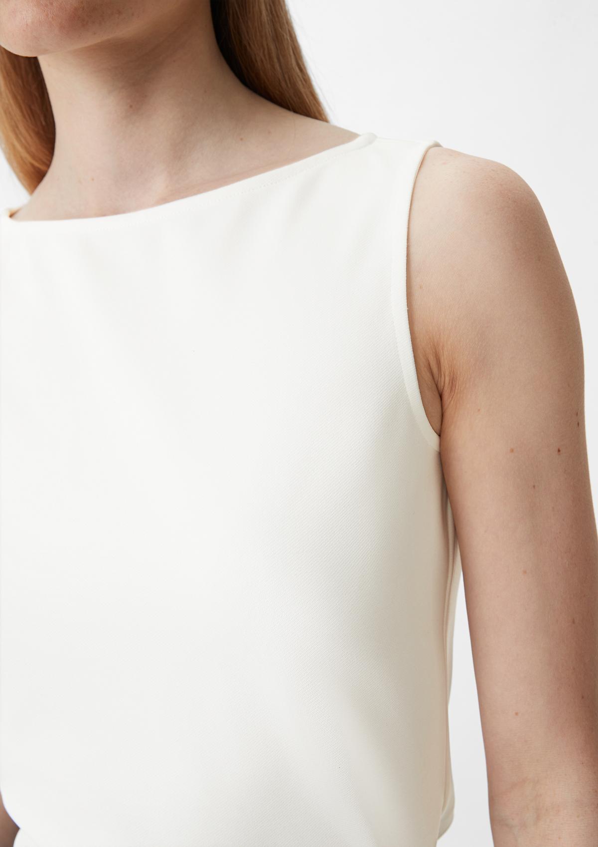 Sleeveless knit jersey top - white | Comma