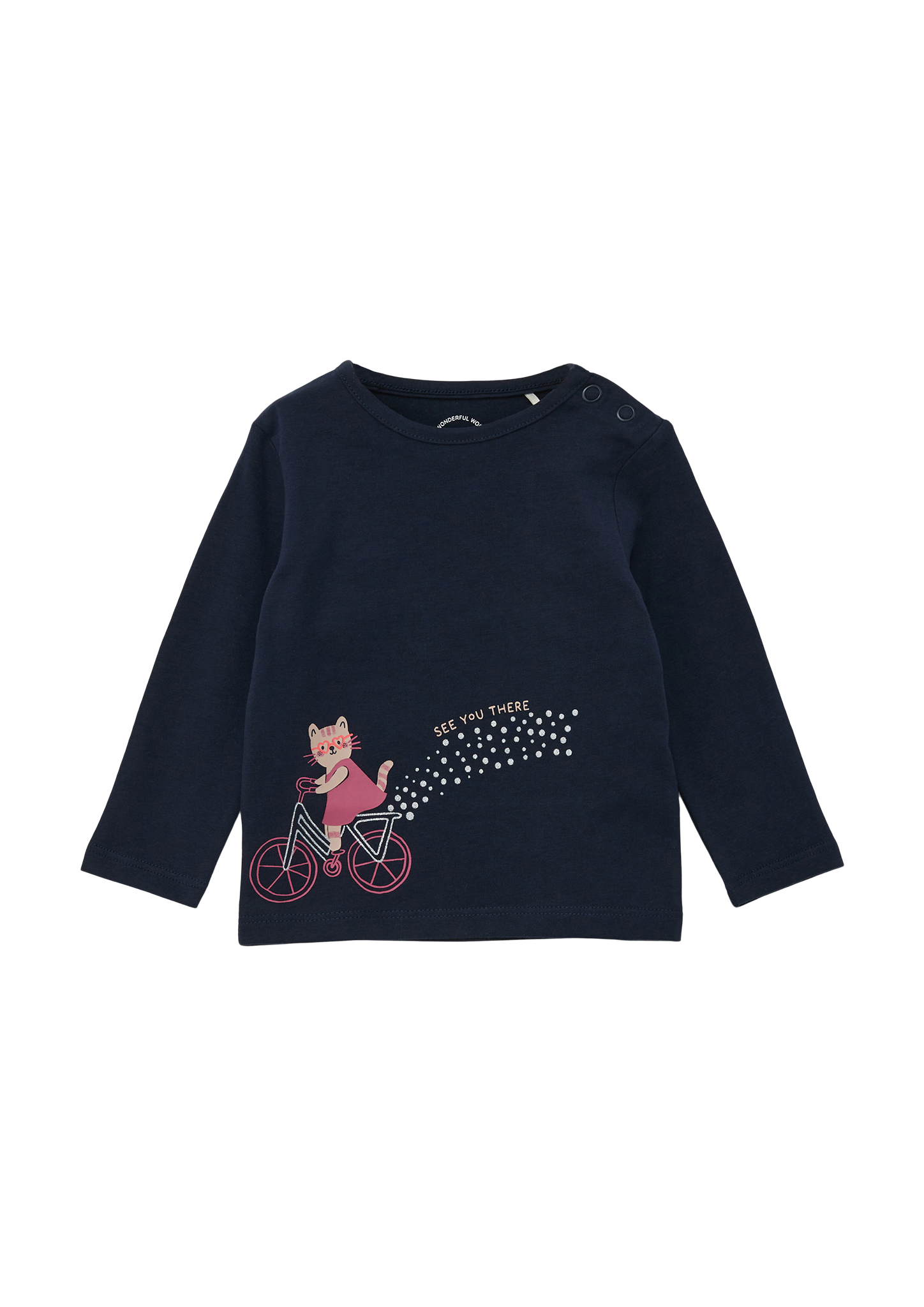 s.Oliver - Longsleeve mit glitzerndem Effektprint, Babys, blau