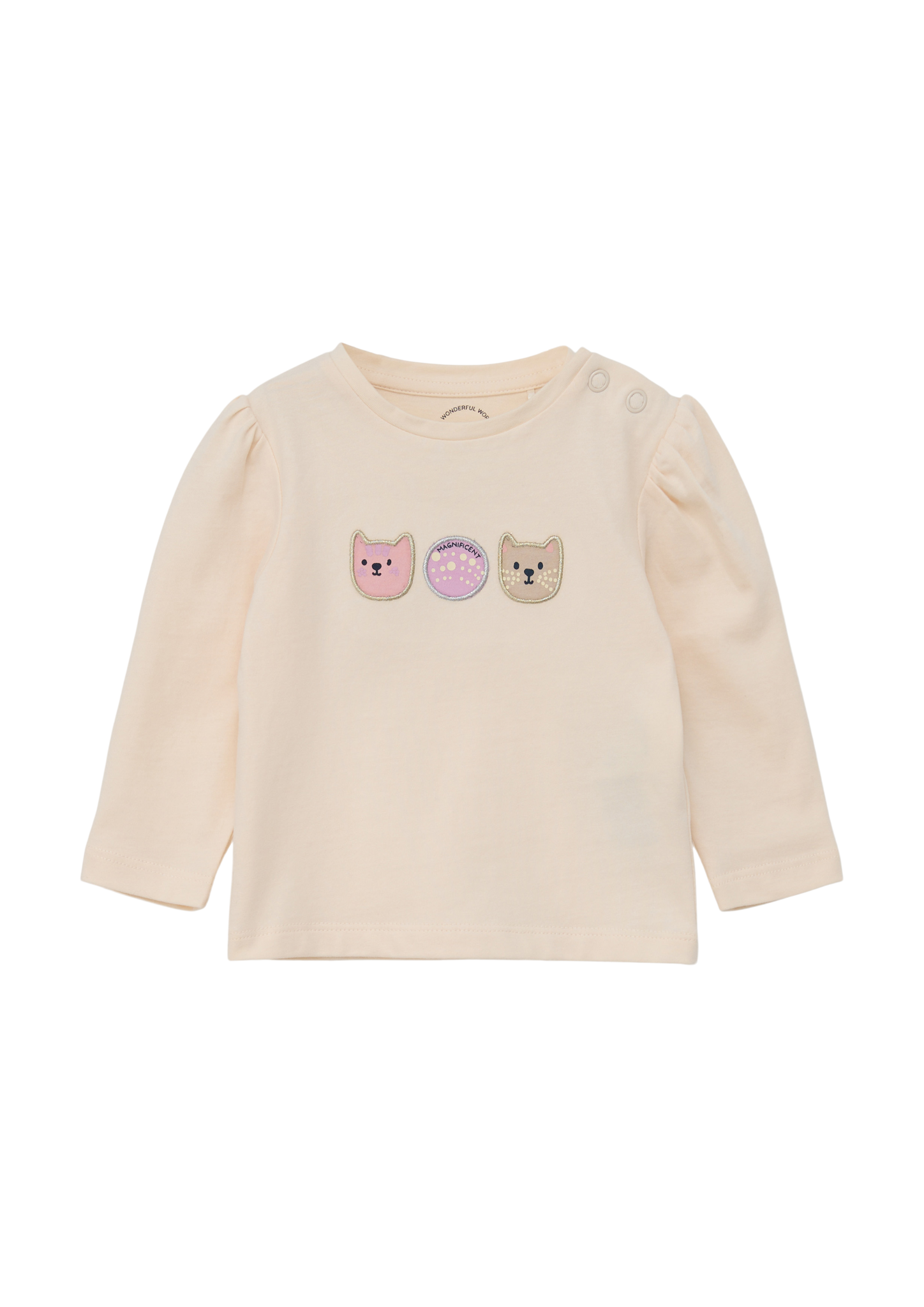 s.Oliver - Longsleeve mit Applikation, Babys, Beige