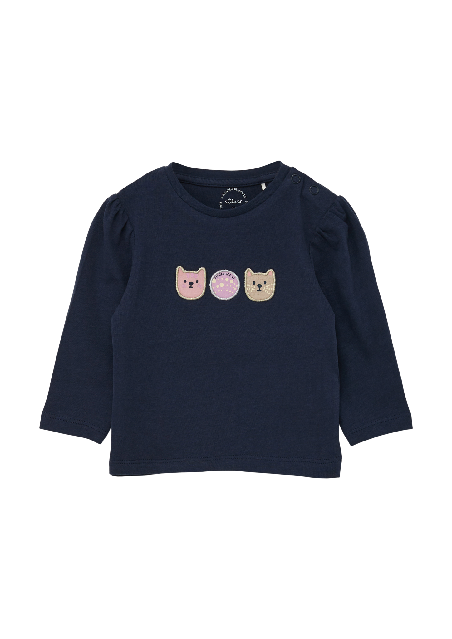 s.Oliver - Longsleeve mit Applikation, Babys, blau