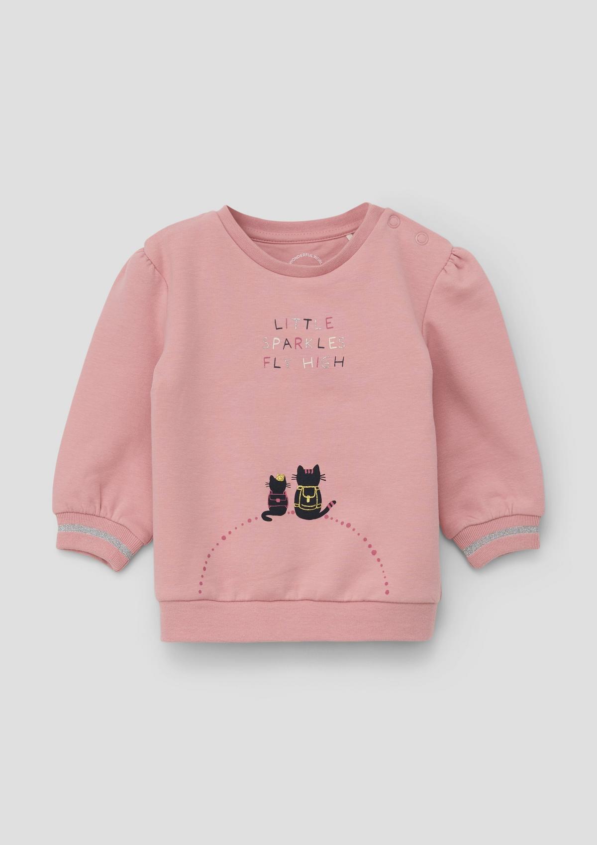 s.Oliver Sweatshirt with a glittering front print