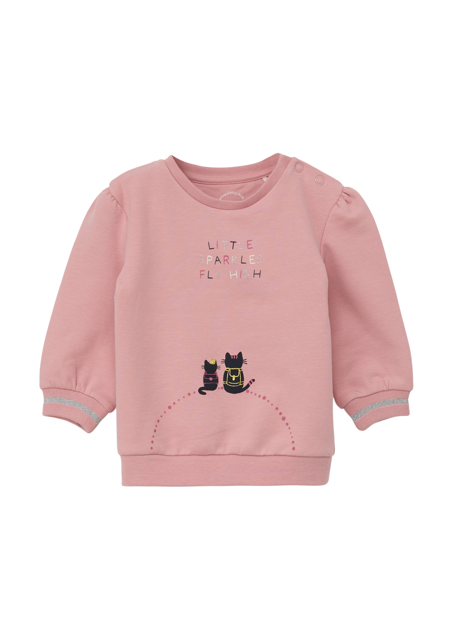 s.Oliver - Sweatshirt mit glitzerndem Frontprint, Babys, Rosa