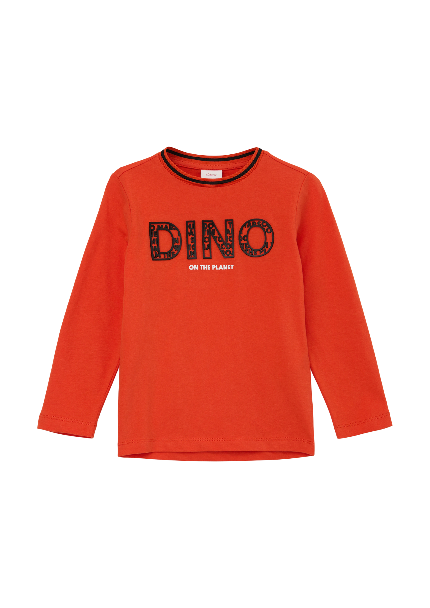 s.Oliver - Longsleeve mit Schriftprint, Kinder, Orange