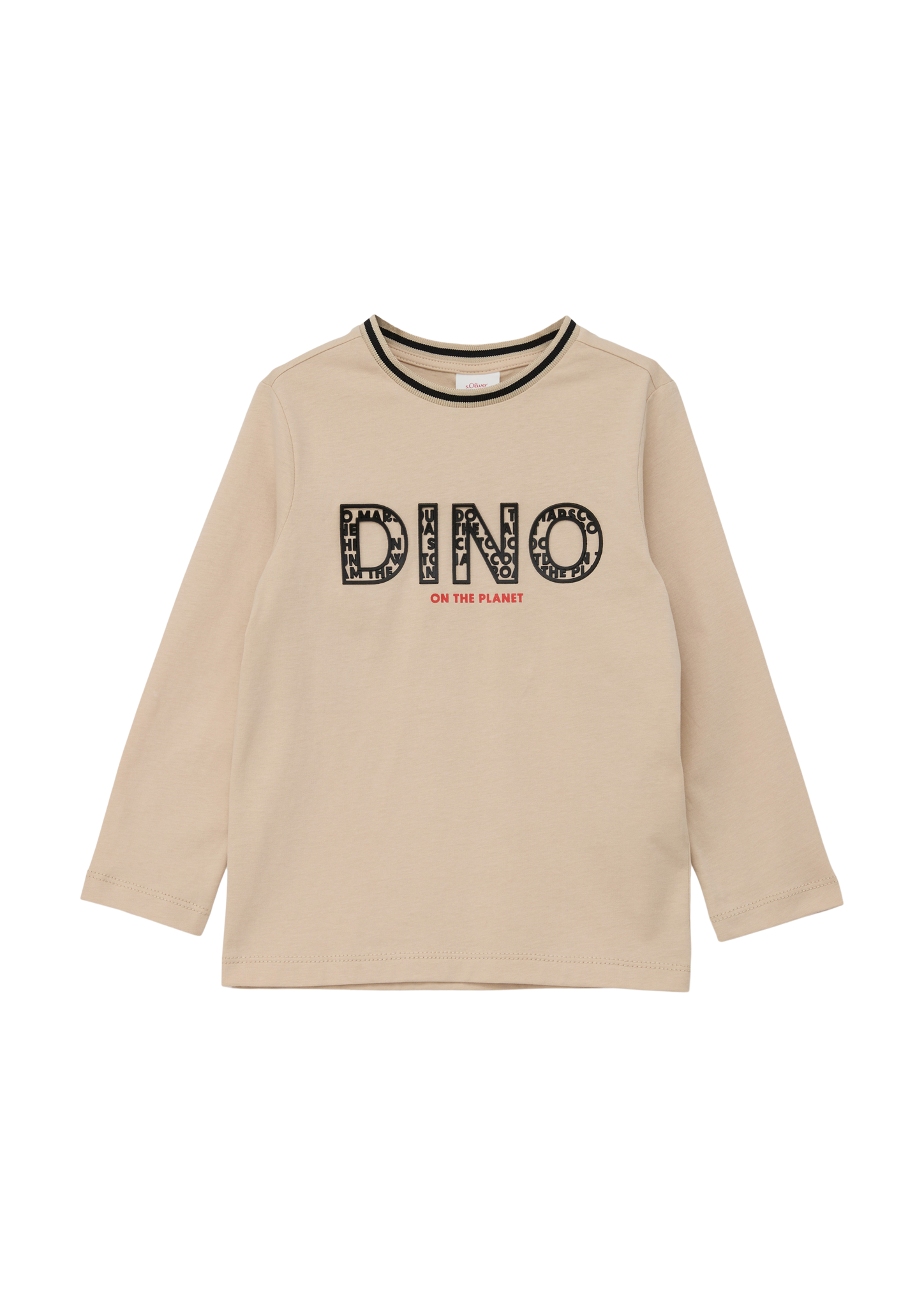 s.Oliver - Longsleeve mit Schriftprint, Kinder, Beige