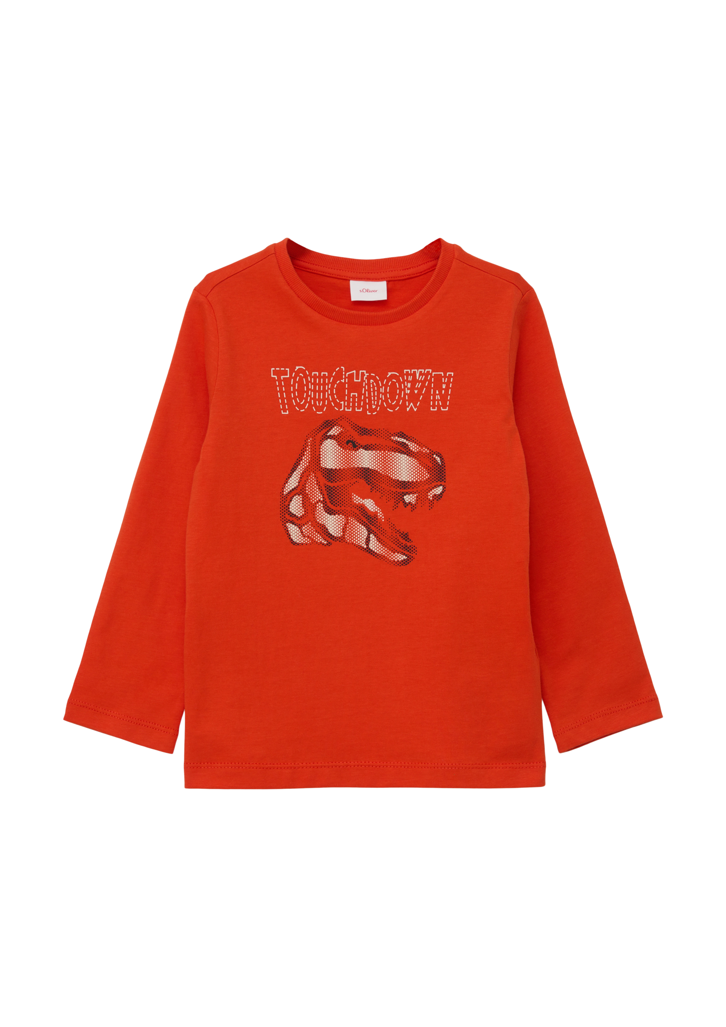 s.Oliver - Longsleeve mit Dino-Motiv, Kinder, Orange