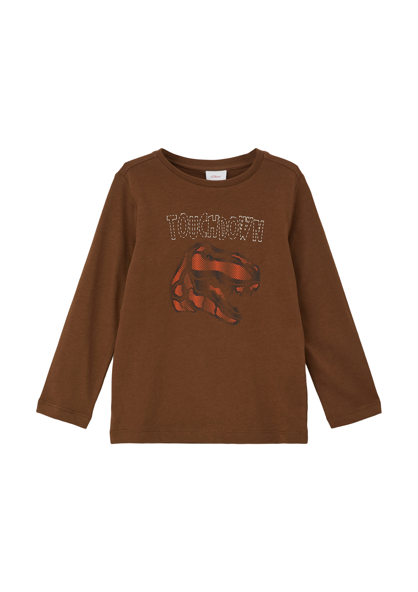 s.Oliver - Longsleeve mit Dino-Motiv, Kinder, braun