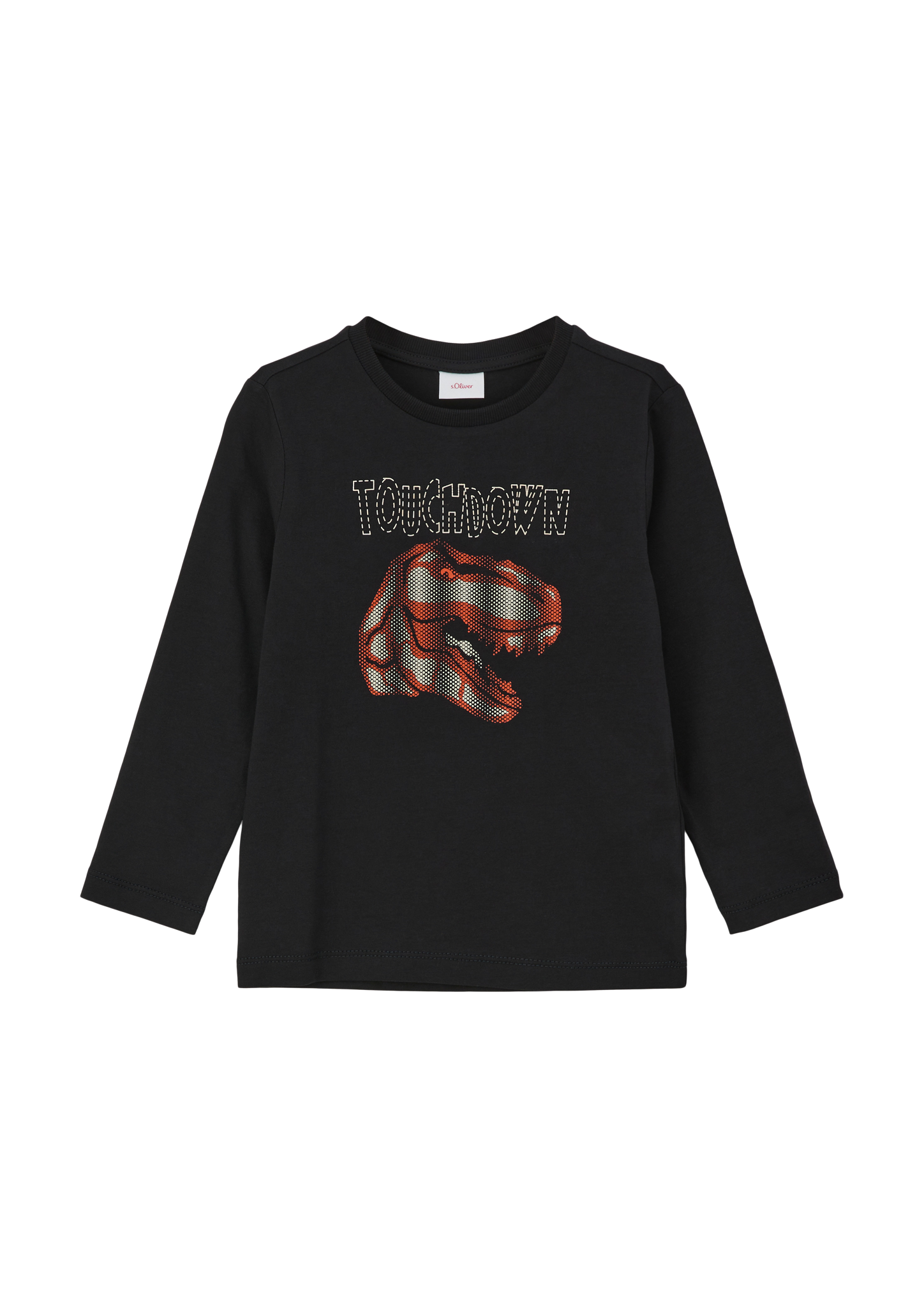 s.Oliver - Longsleeve mit Dino-Motiv, Kinder, schwarz